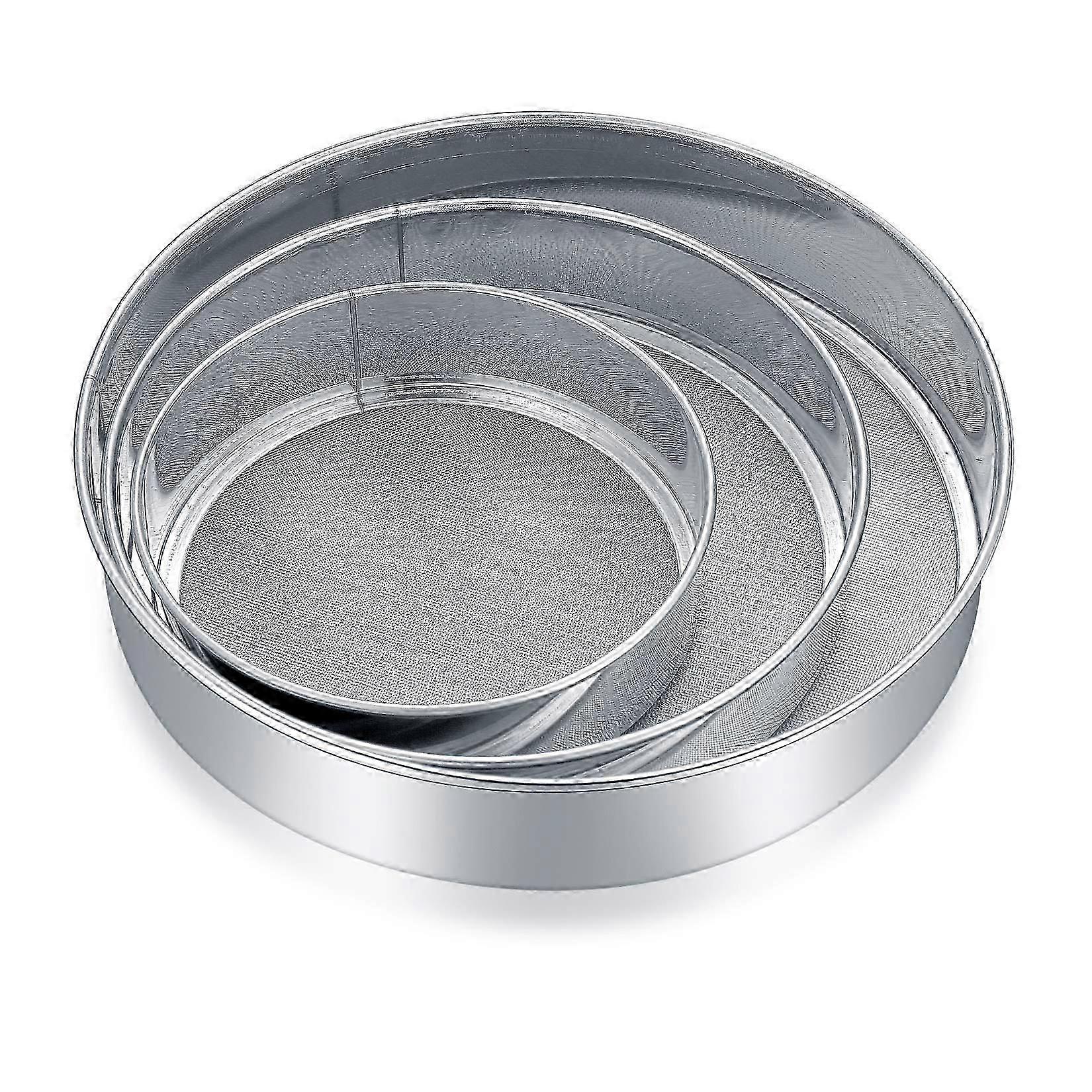 Edelstahl-Mehlsiebe, Sieb zum Backen, Puderzuckersieb, Mehlsieb, Küchensieb feinmaschig, Mehlschüttler zum Backen, Kochen - 3 Stück, 3