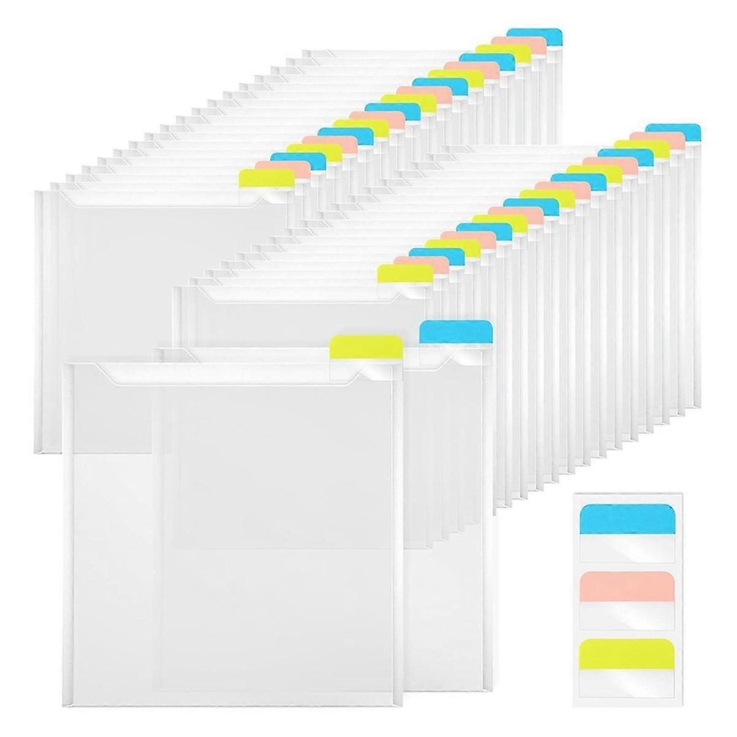 36 Pcs 12x12 Scrapbook Paper Storage Organizer with 90 Pcs Sticky Index Tabs for Holds Scrapbook Pap