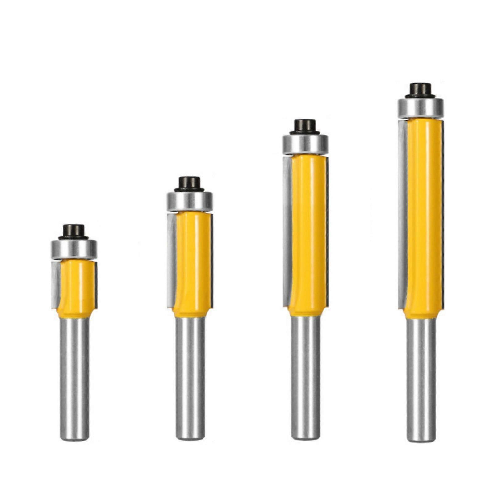 Ball Bearing Flush Trim Router Bit Set 8mm Shaft Suitable For Precise Woodworking Edging Trimming Wood Copy Milling Kit Multicolor