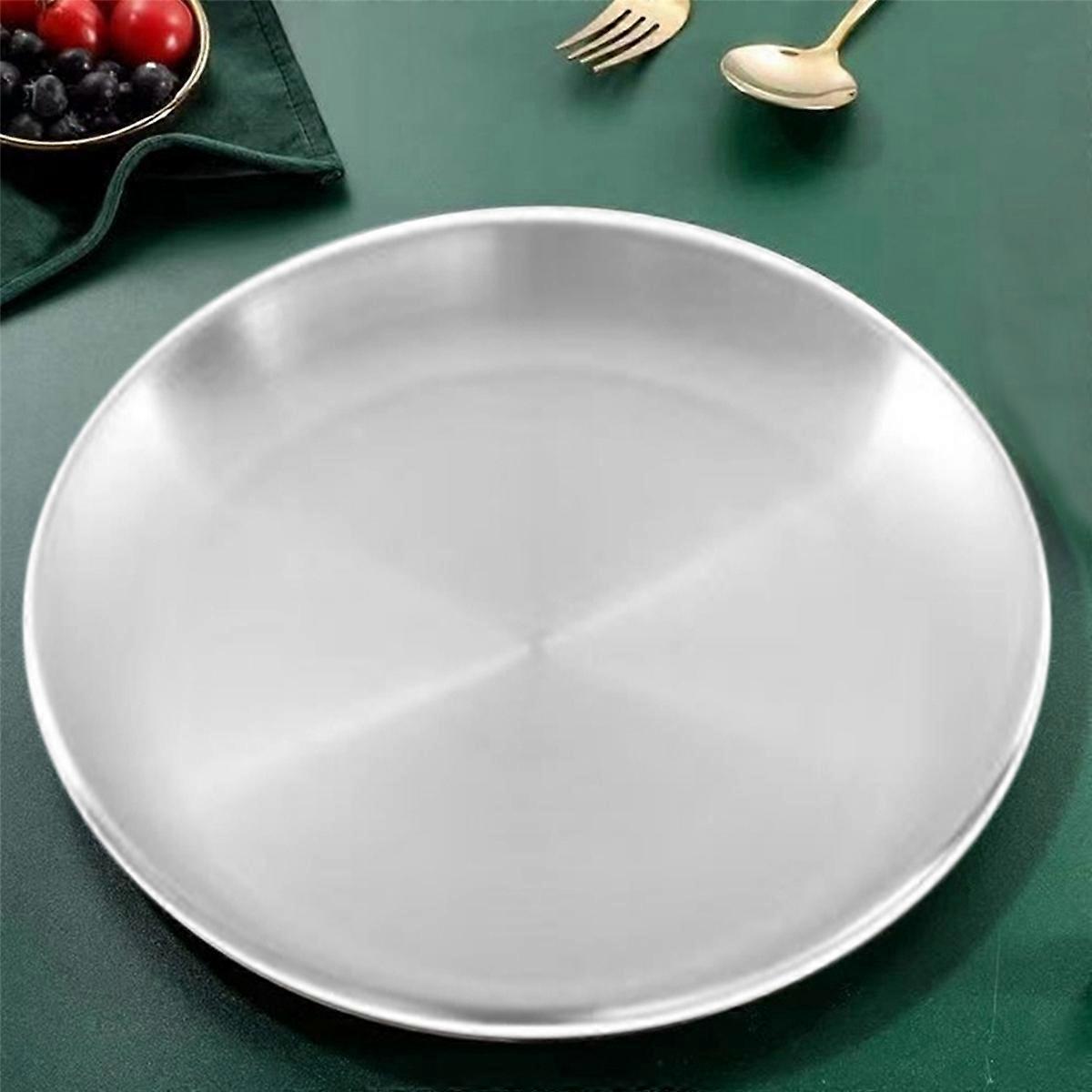 23cm Stainless Steel Bone Spitting Dish Silver Shallow Tray