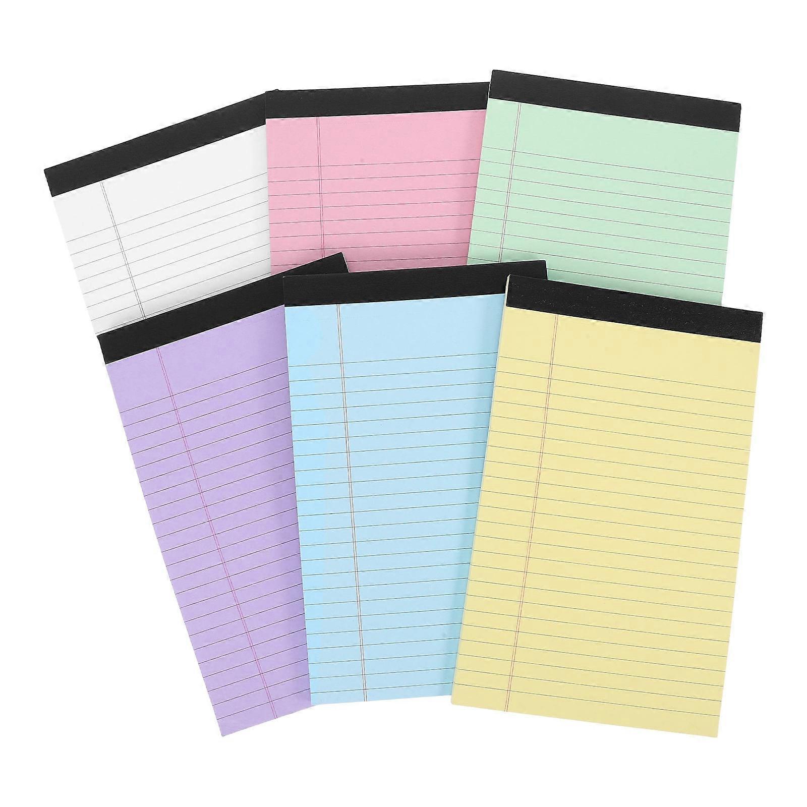 School Memo Pads Tear Off Notepads A5 Lined Design Office Work Rectangular Compact Style 6Pcs