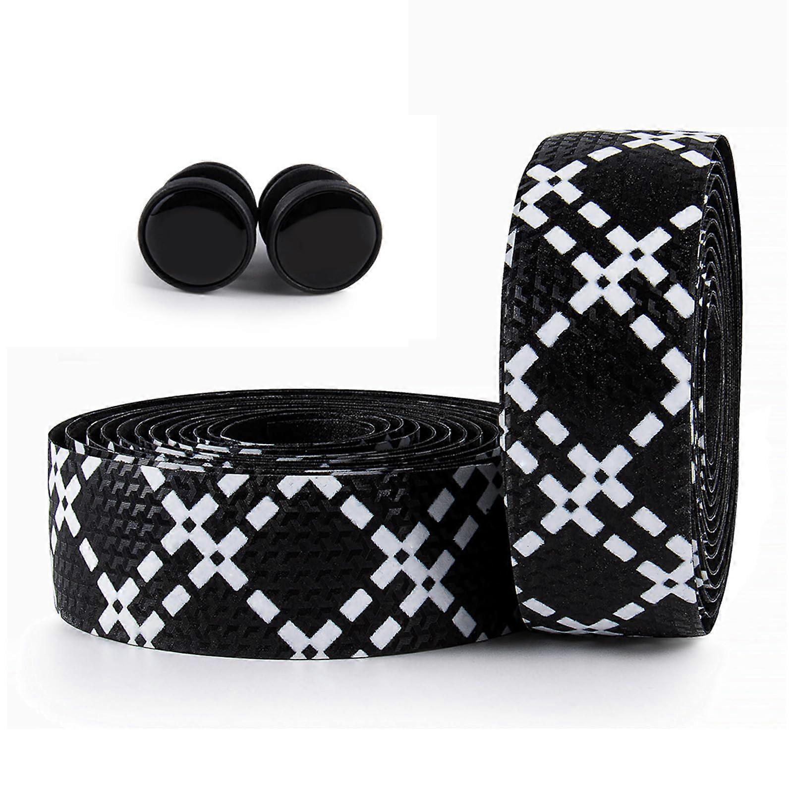 2pcs Bicycle Handlebar Anti-Vibration Grip Tape, Foam Handlebar Wrap, Durable Cycling Bar Tape, Black Color