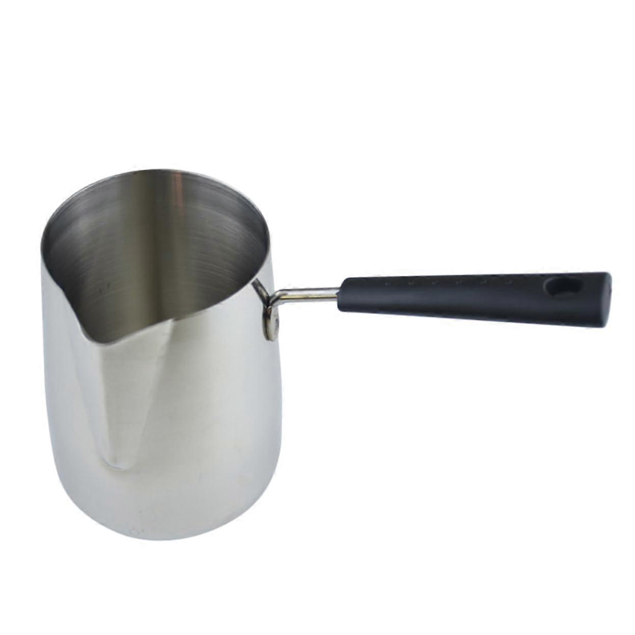 Espresso Pitcher Milk Frother Latte Art Maker 350ml Stainless Steel Pouring Cup with NonStick Coating Silver 350ML