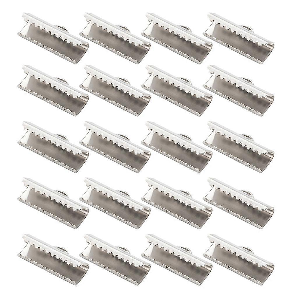 100pcs Pinch Crimp Ends Ribbon Clamps for Jewelry Making