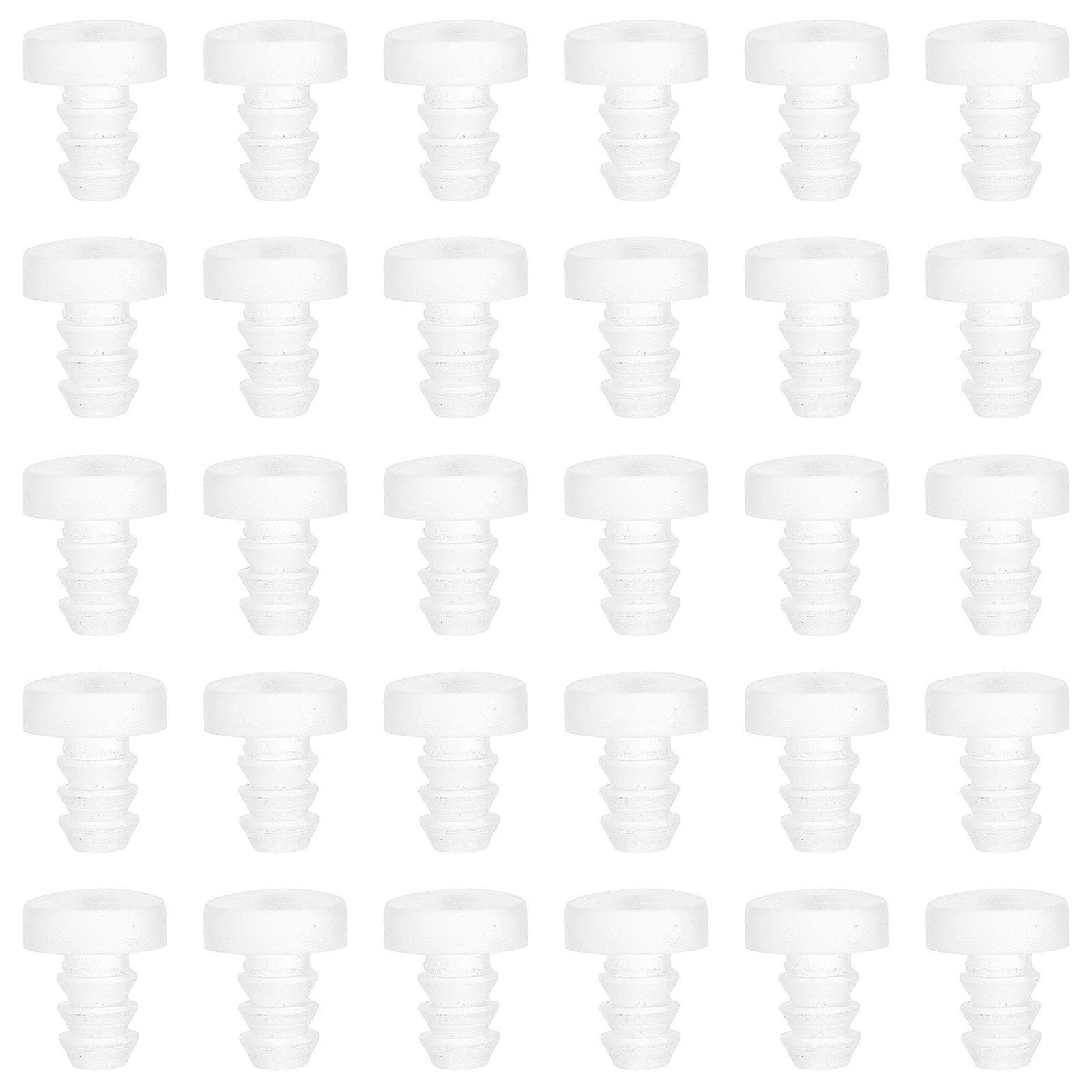 Clear Rubber Bumpers 50PCS Slip Pads with Stem for Glass Tables Furniture Protection Durable Collision Pads for Chairs Cabinets Beds