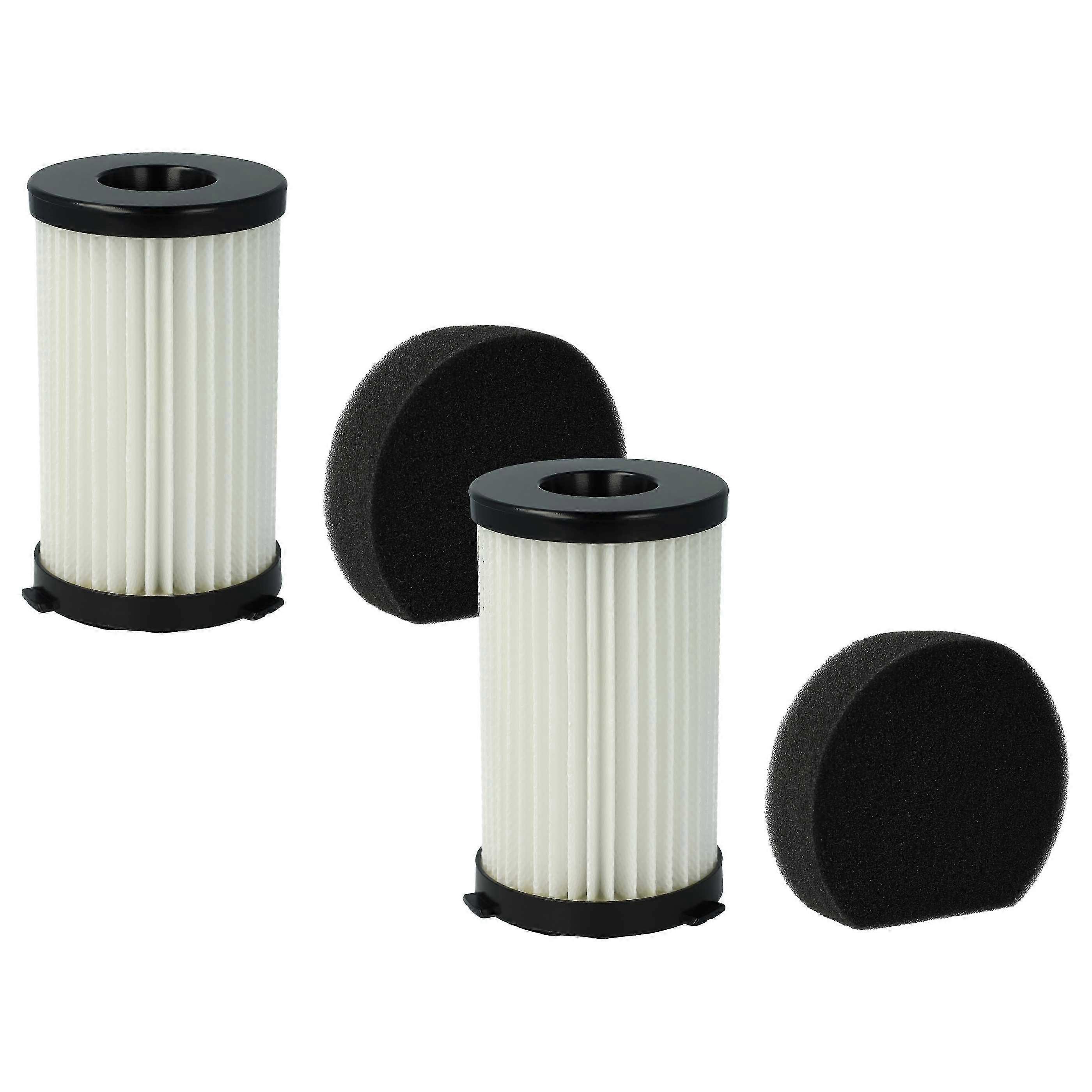 2x Vacuum Cleaner Filters Compatible with Turbo Tronic TT-VS6 Turbo Stick - HEPA Filter Black & White
