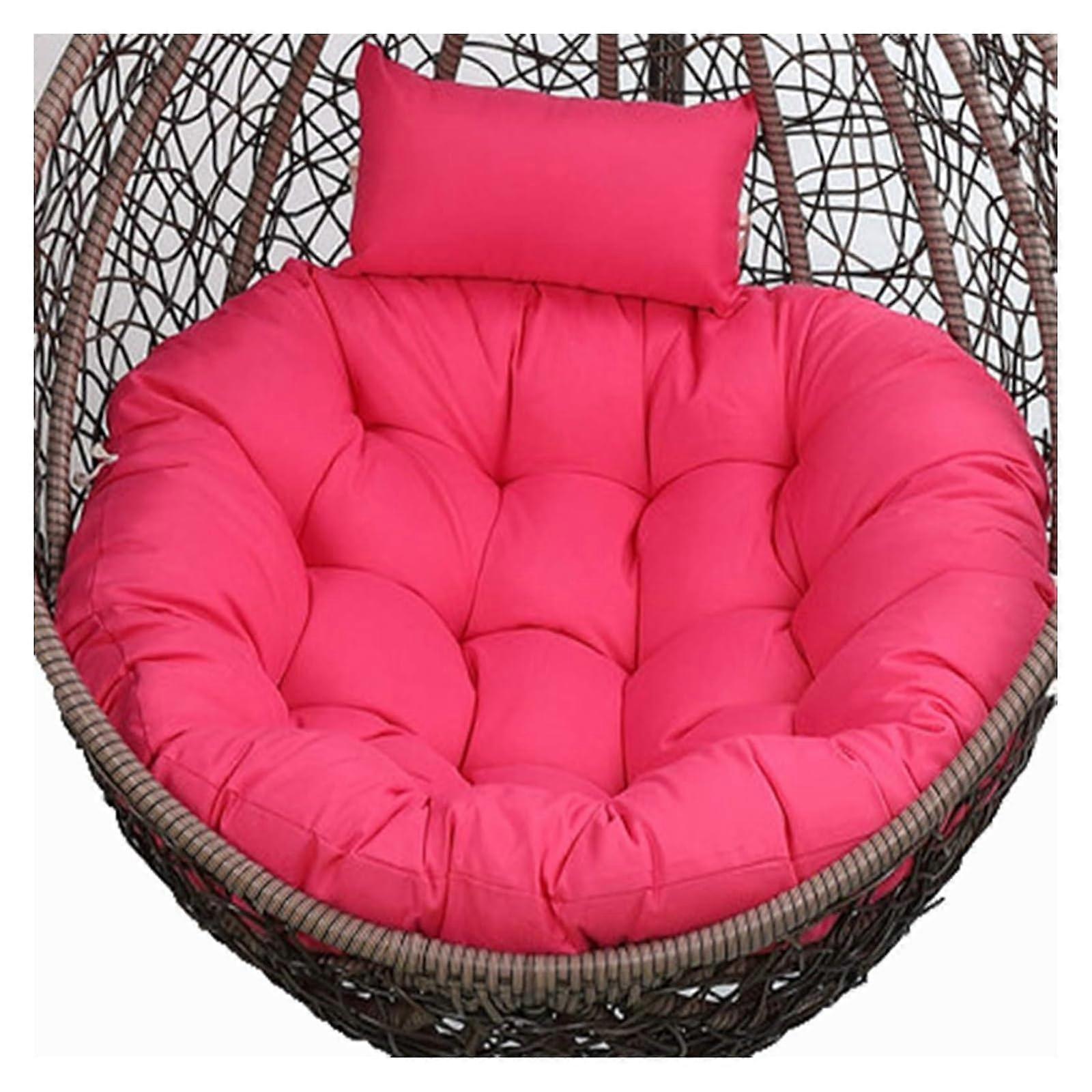Hanging hammock cushion, hanging swing chair cushion, mat padding for garden chairs in indoor and outdoor areas (Rose Red)
