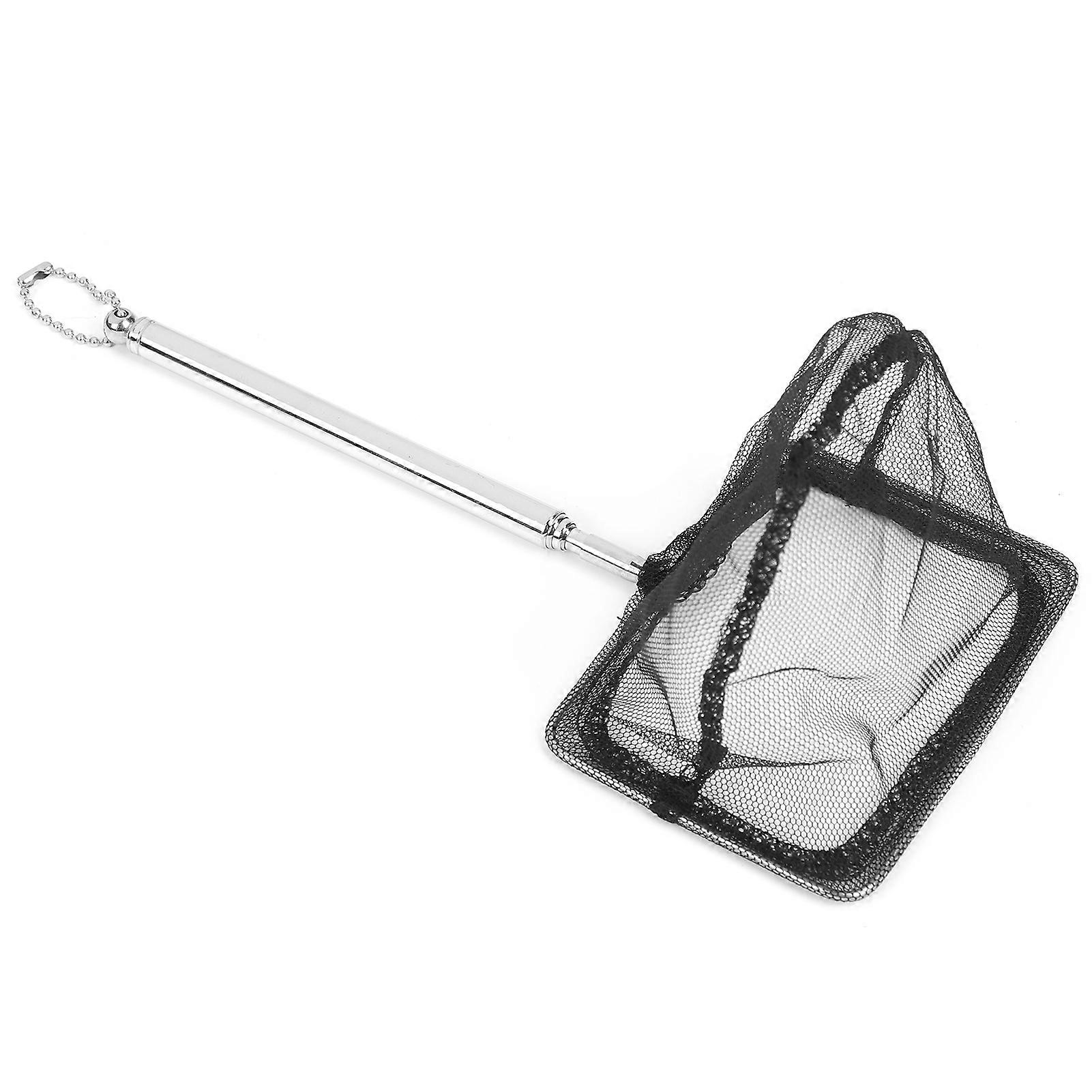 Extendable Fishing Net Stainless Steel Pole Handle Telescopic Landing Net for Tank Lakes(4'(10*7.5*(14-51)cm) )