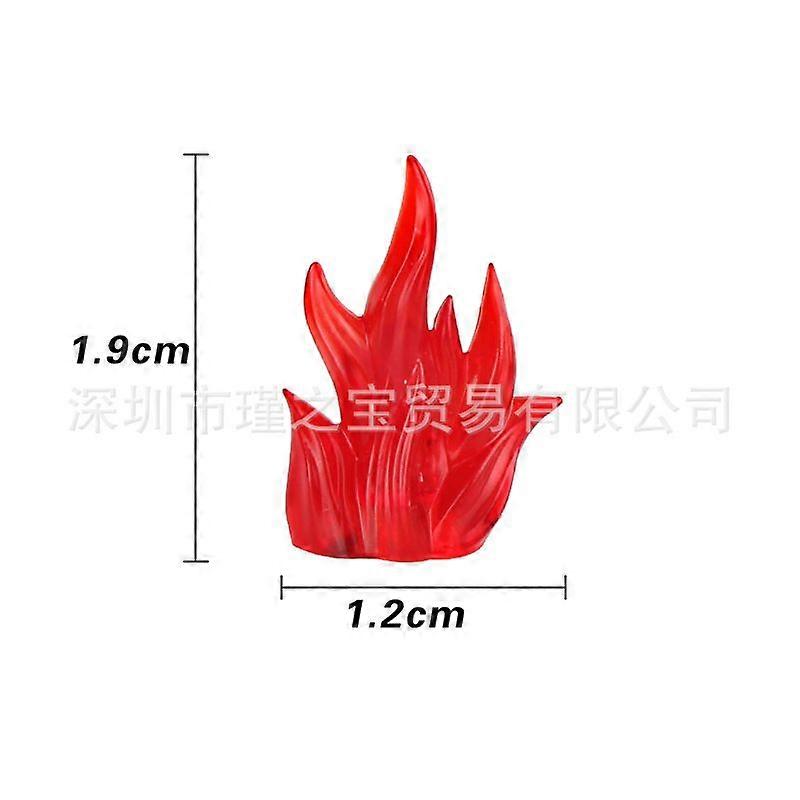 6pcs Flame Action Figures for Kids Creative Building Blocks with Fire Effects - Miniature Fire Play Accessories for Imaginative Play and Halloween Dec