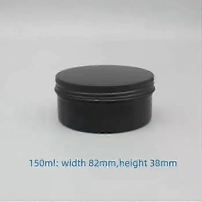 10 50 100個/ロットブラック空の丸いアルミニウムボックスメタルブリキ缶化粧品クリームDIY詰め替え可能なジャーティー用