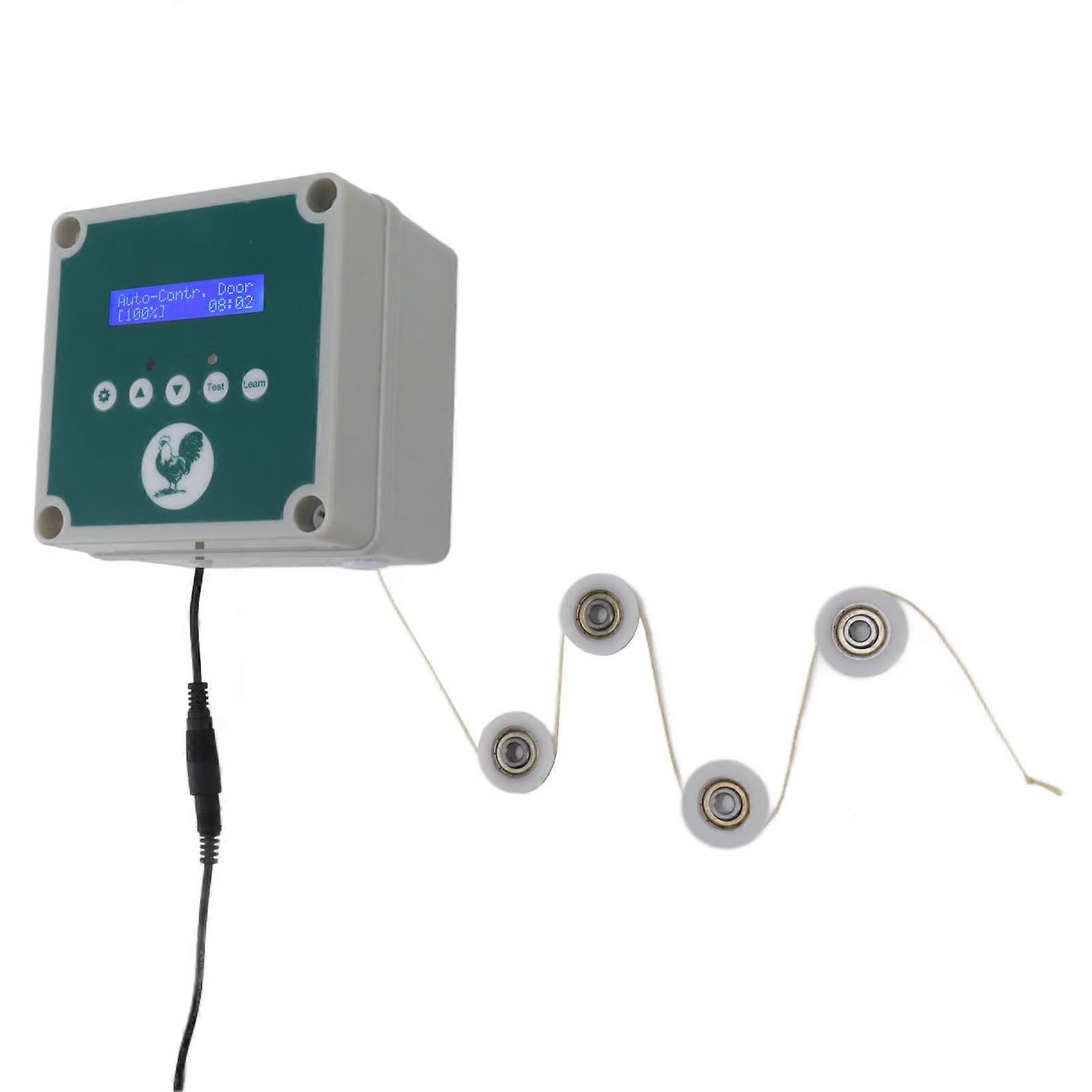 Automatische Hühnerstall-Türsteuerung IP44 Käfigöffner Fernbedienung Geflügelstalltür Aktuator Motor-Kit mit Timer-Lichtsensor