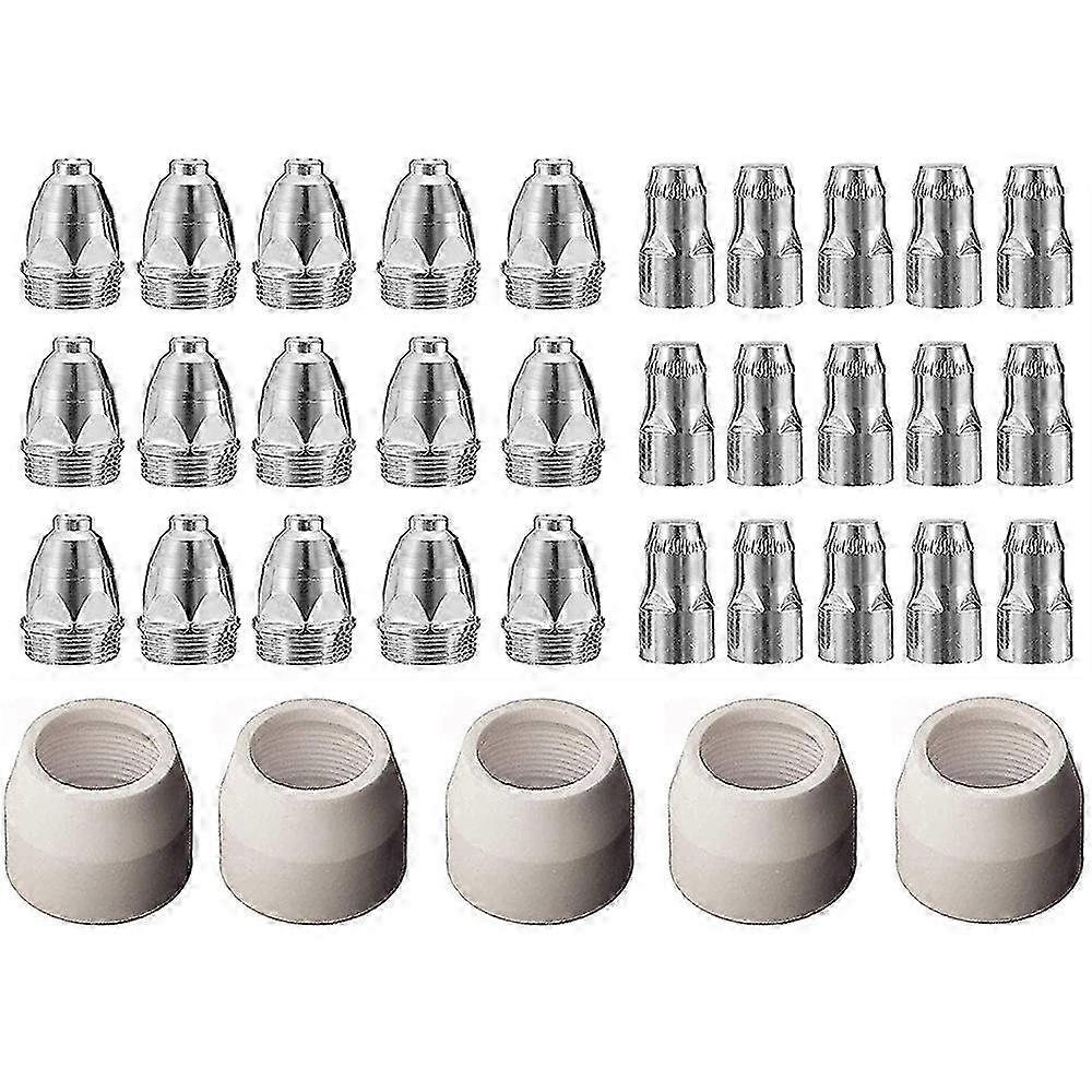 P80 Plasma Cutting Torch Nozzle Electrode Tip 1.5 100Amp Consumables Accessory 35Pcs
