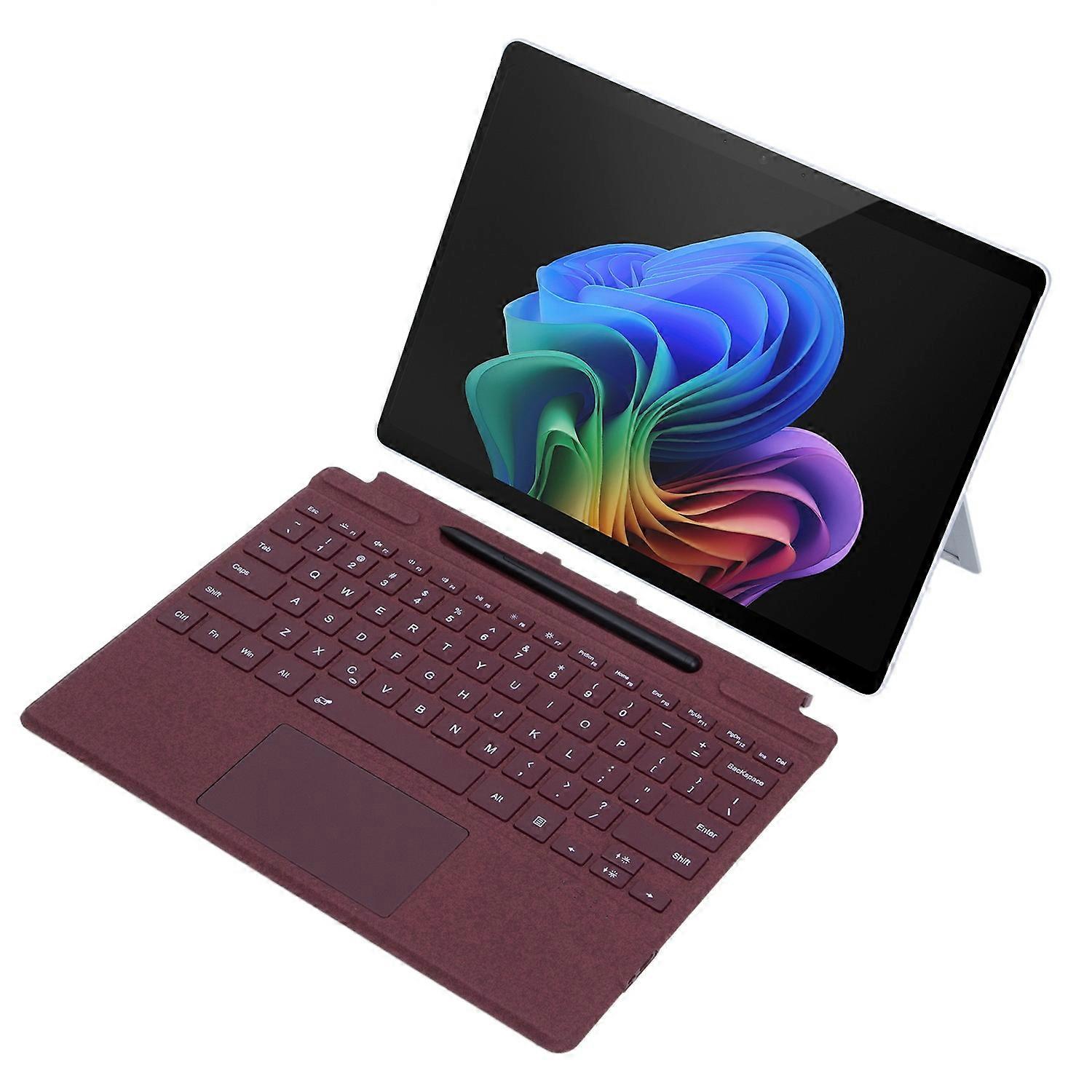 2109-AS Bluetooth-Compatible Keyboard for Microsoft Surface Pro 12inch/11/10/9/8/X Touchpad Backlit 