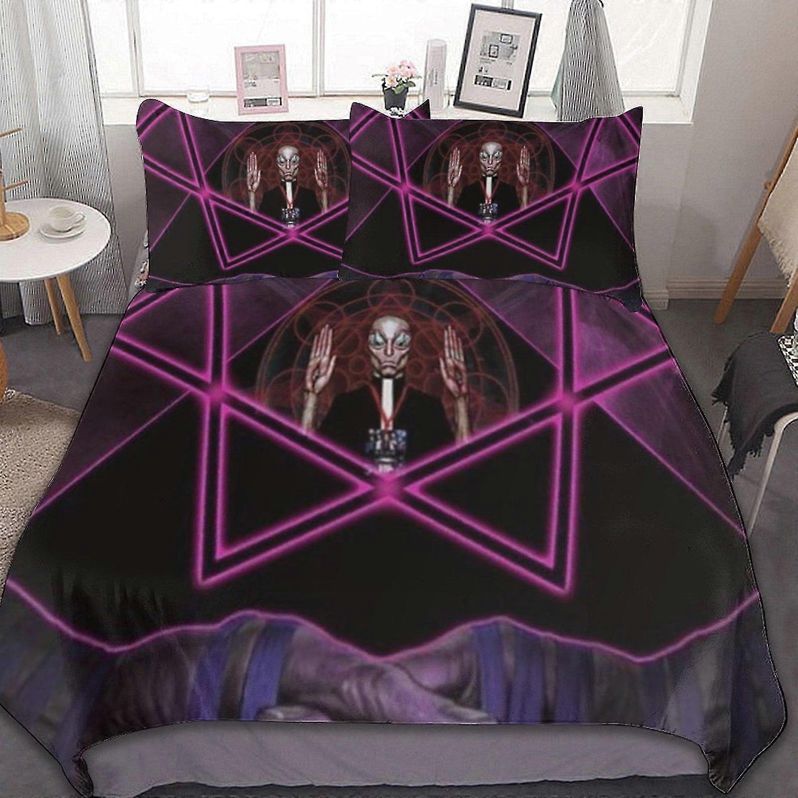 Conjunto de Cama de 3 Peças com Tema de Banda de Rock - Edredom Macio com 1 Capa de Edredom e 2 Fronhas, Ideal para Presentes de Quarto