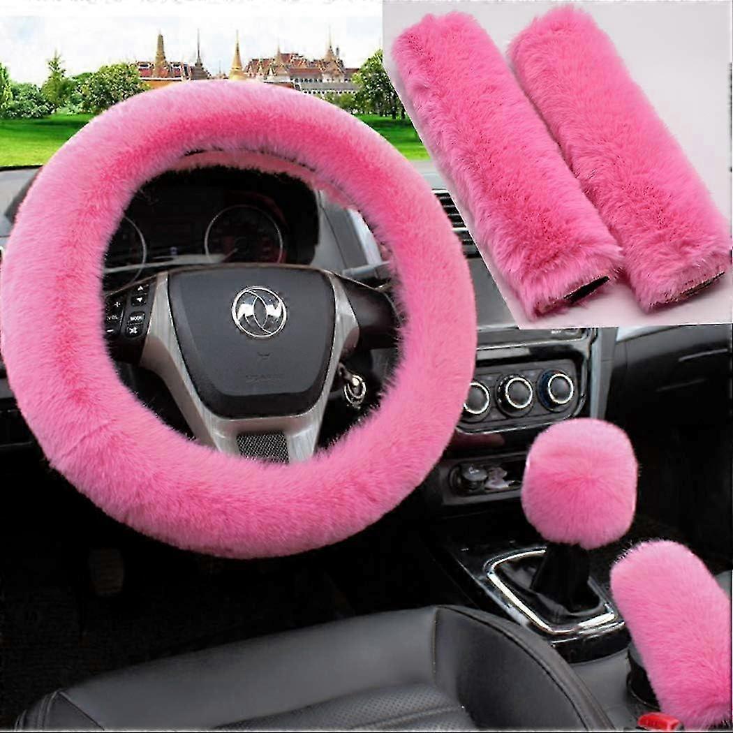 5-Piece Fleece Steering Wheel Cover Set – Warm & Soft
