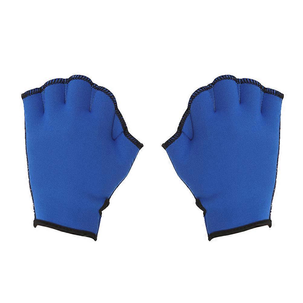 Soft Breathable Webbed Swimming Gloves with Hook and Loop Strap for Water Resistance Training, Diving, and Upper Body Fitness