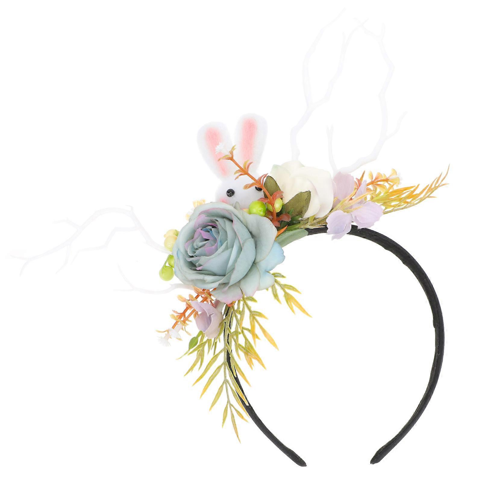 Decorative Headdress Branch Flower Hair Prop Costume Party Photo Activity Assorted 1Pcs