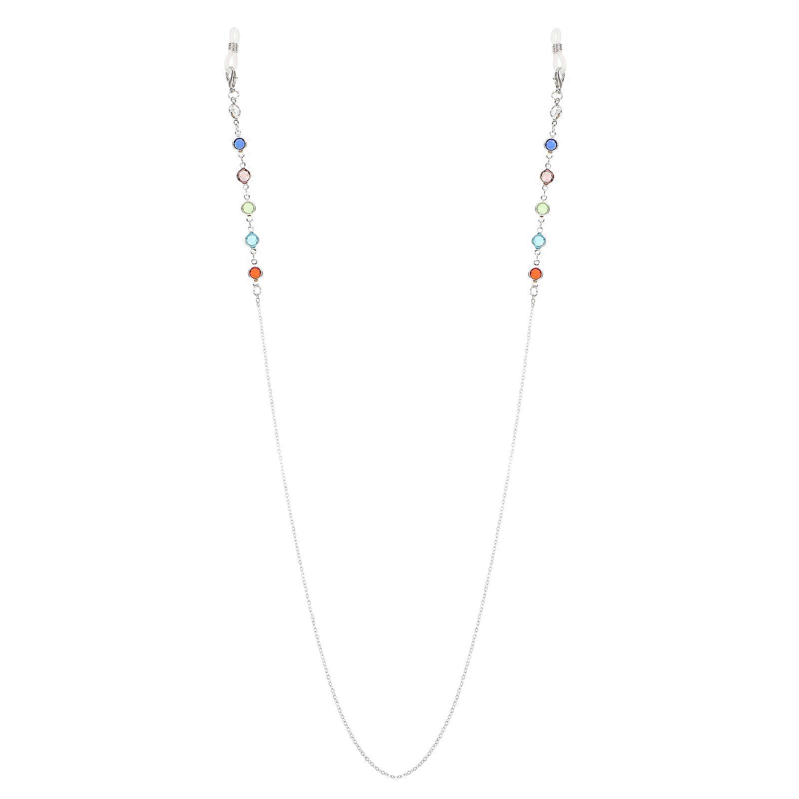 Eyeglass Chain For Men Anti Simple Design Metal Silver 71x0.5x0.5cm 1Pc