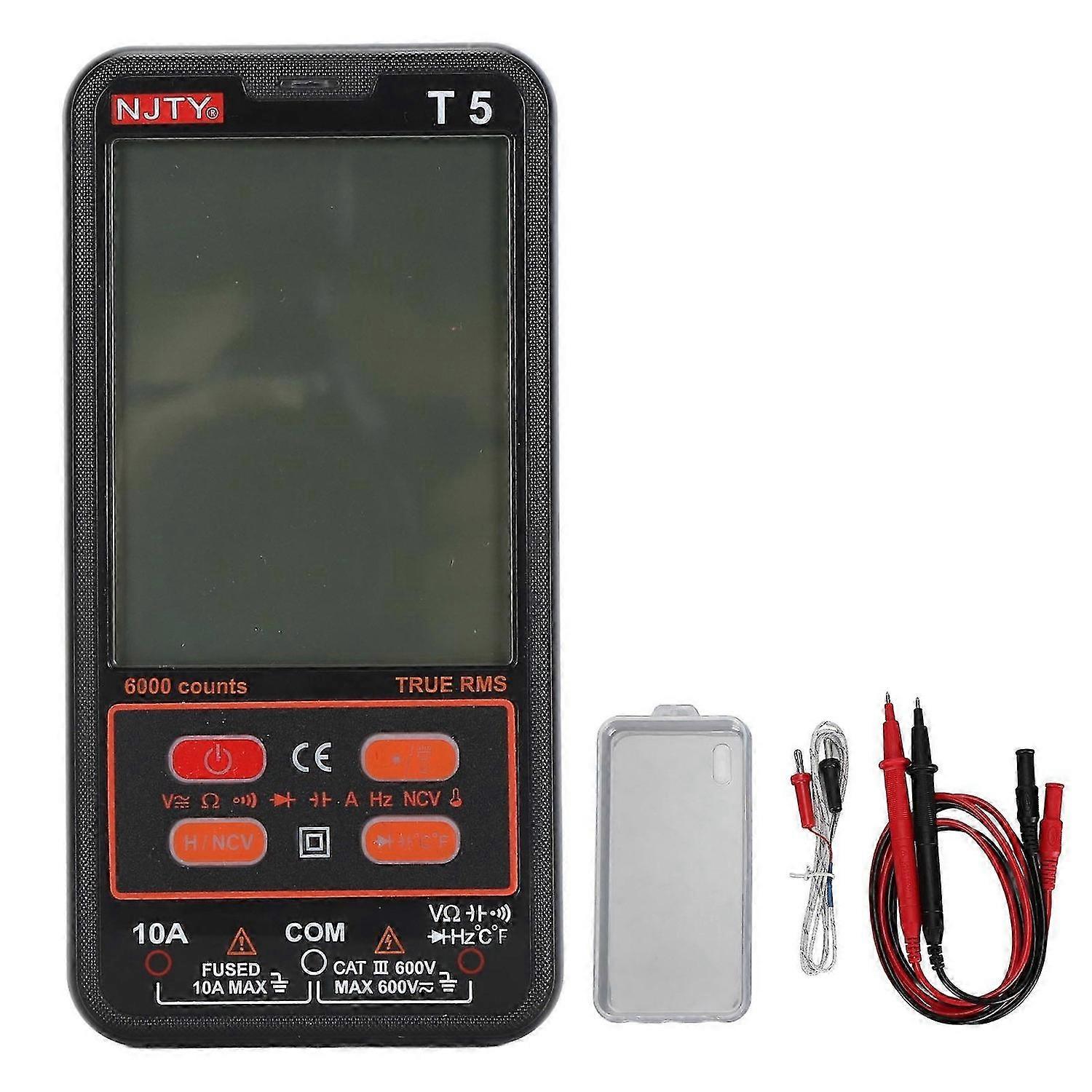 Multimeter Tester Super Thin 6000 Counts AC DC Voltage Current Resistance Capacitance Diode Meter with LED Flashlight