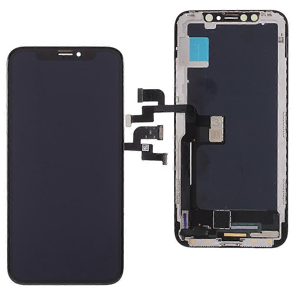 For iPhone X Grade C Soft OLED Screen and Digitizer Assembly Repair Part (Without Logo)