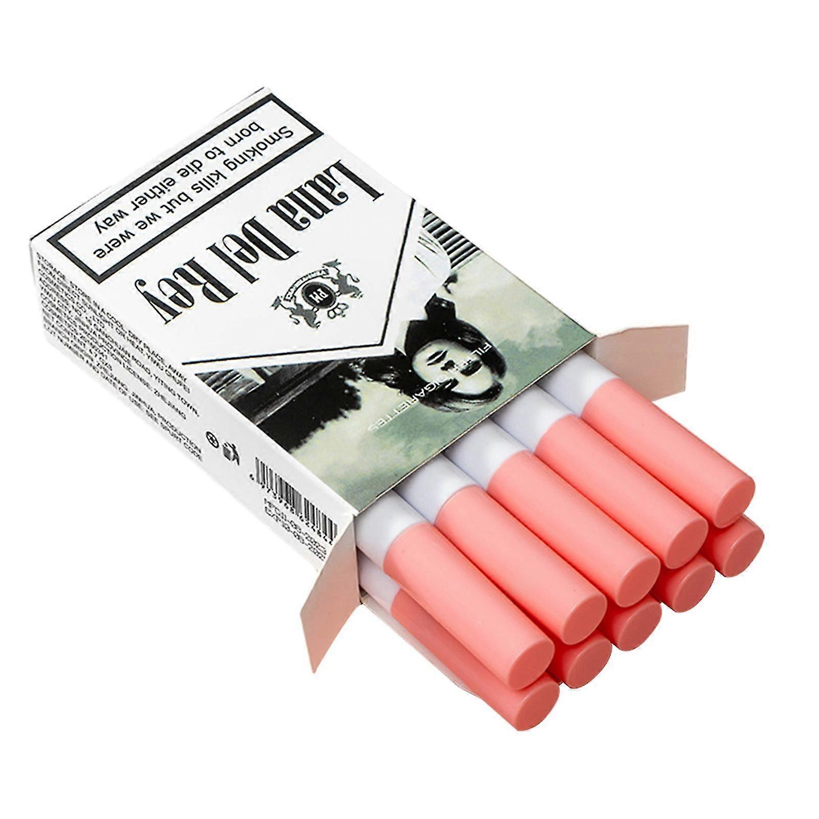 ماتي السجائر الشفاه الصقيل 10 قطعة مجموعة للماء طويلة الأمد عصا الشفاه هدية عيد الحب