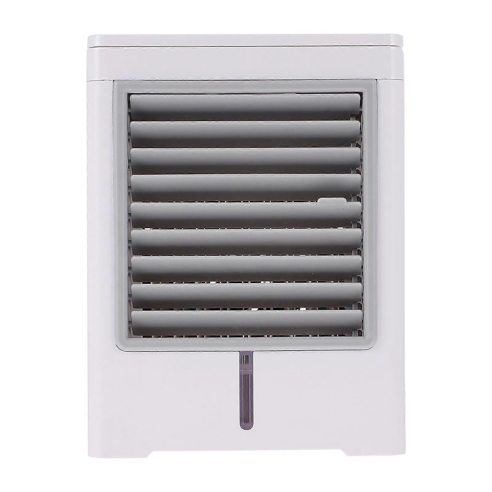 Portable Usb Fan Mini Air Conditioner For Living Room Square Shape Tempered Glass 1Set