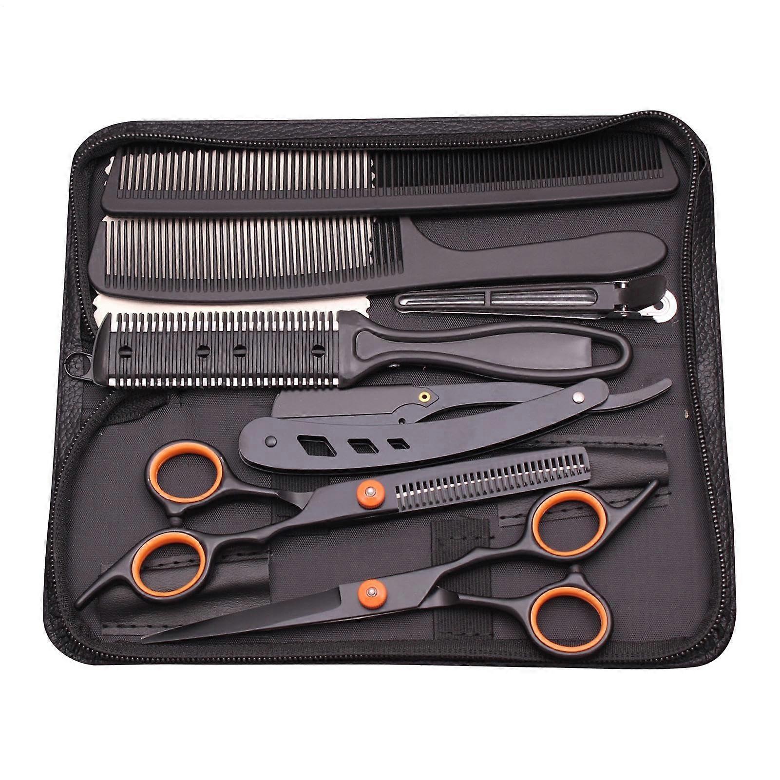 Hair Scissors Kit  Salon Scissors, Hairdressing Trimming Tools, Rustproof Care Scissors, Styling Scissors for Men and Women by Orange