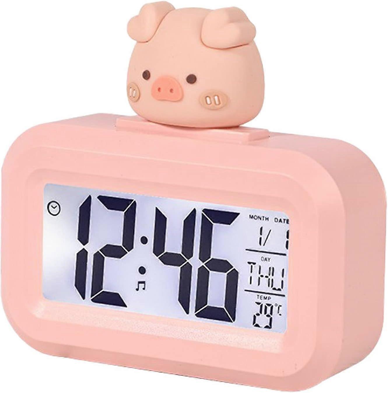Cute Electronic Alarm Clock, Cartoon LED Screen