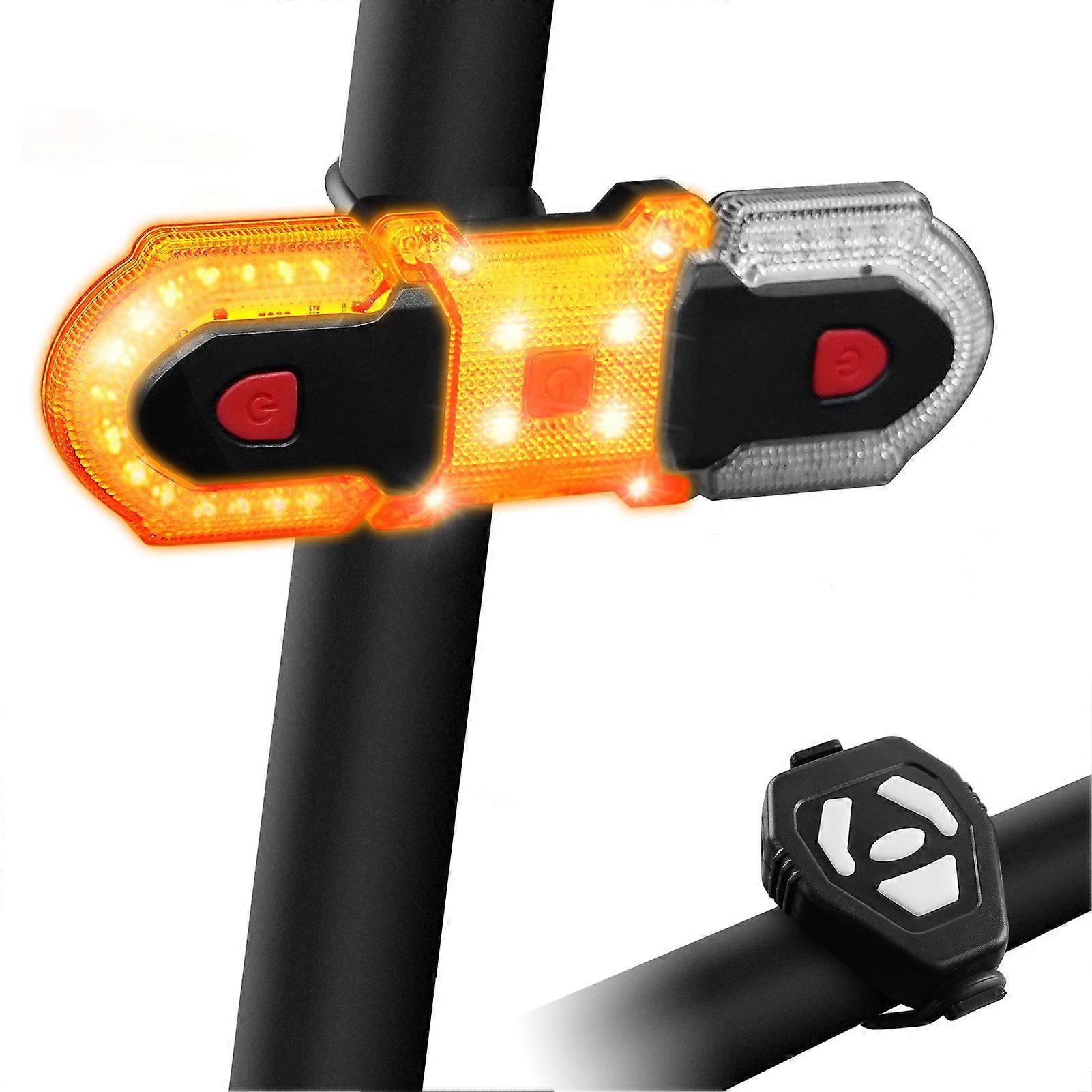 Wireless Control Bike Turn Signal Light Waterproof Bicycle Front Rear Safety Warning LightYMQX)