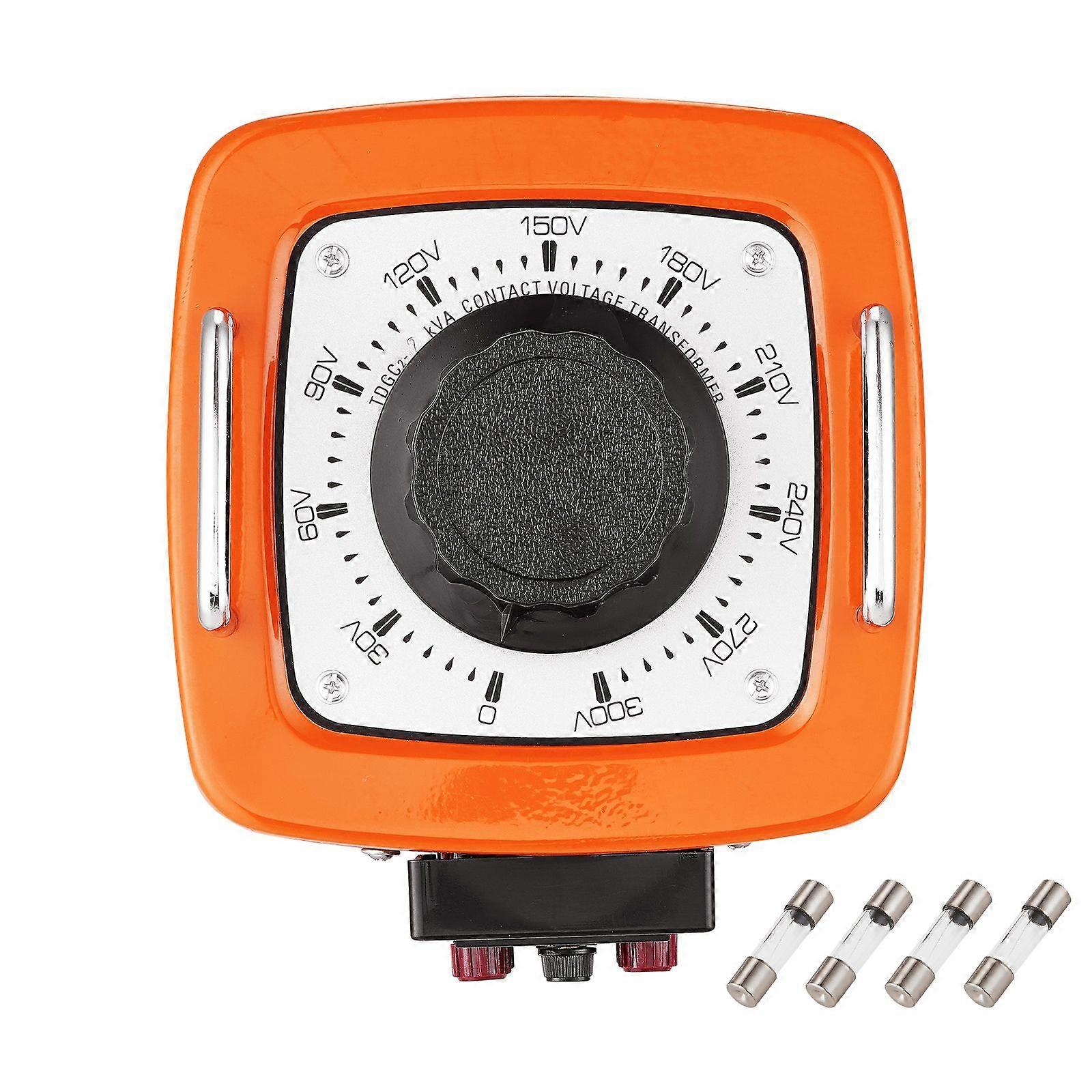 2000VA automatisk variabel spenningstransformator, 6.6 amp, 230V inngang 0-300V utgang, termisk kontrollbryter for hjemmeindustrikontor