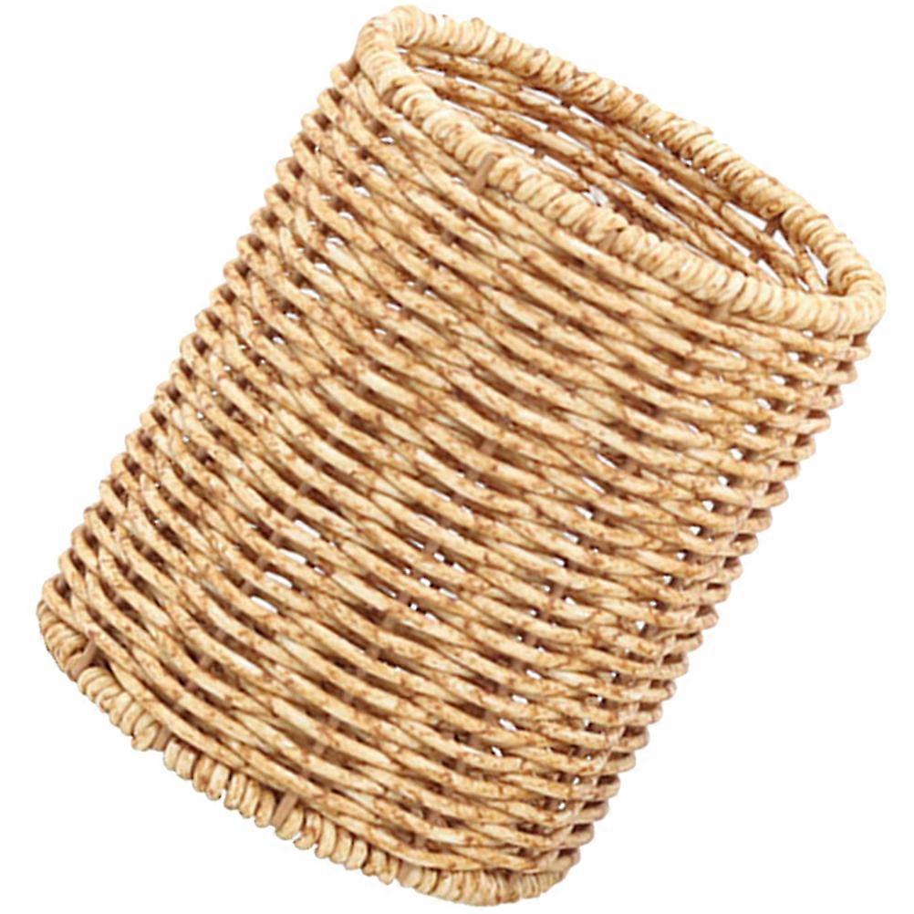 Decorative Pen Holder Imitation Rattan Woven Pen Container 1Set