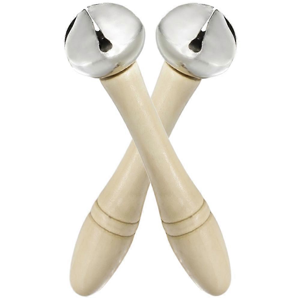 Bells Instrument Jingle Bell Music Practice Beginners Solid Aluminum Base 2Pcs