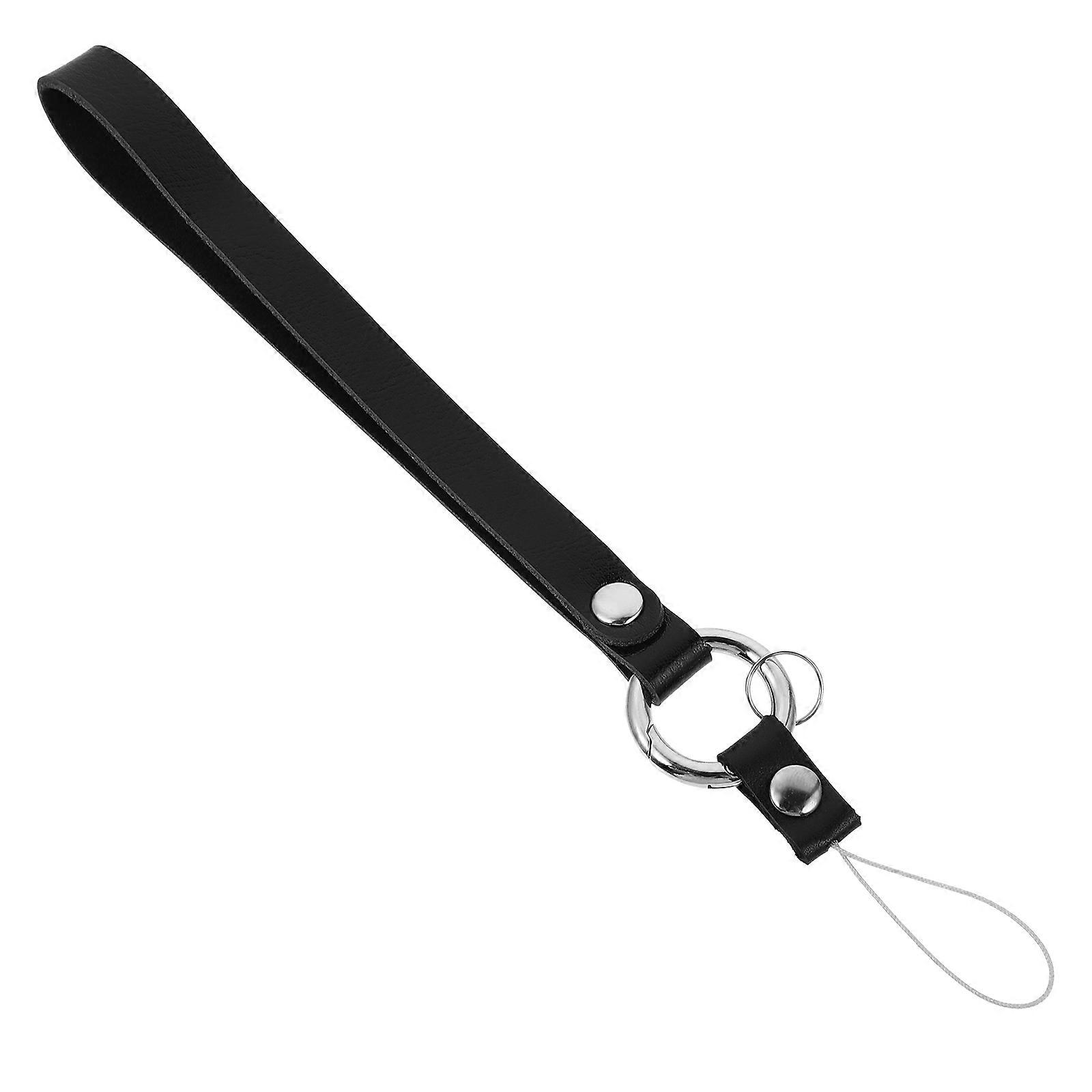 Black Phone Wrist Strap Lanyard with Ring – Universal Holder for Mobile Devices, ID Cards, Cameras – Ideal for Office, Travel, School, and Outdoor
