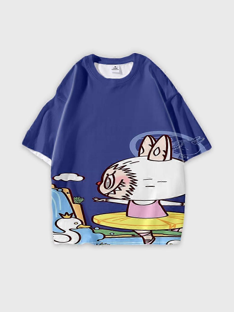 T-shirt round neck Pattern loose short sleeve JW6416