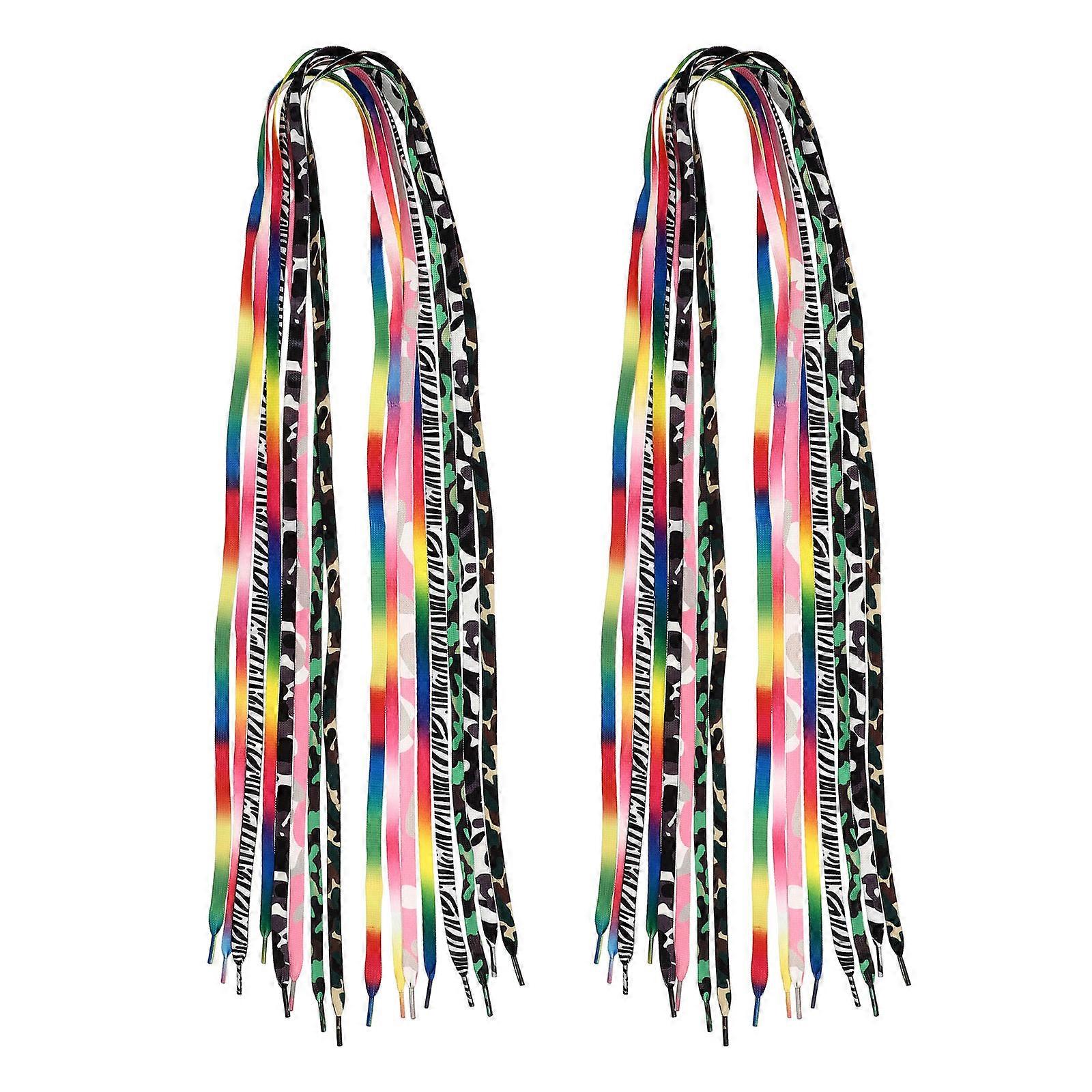 6 Pairs Durable Flat Shoelaces for Roller Skates, Sports Shoes, and Casual Sneakers