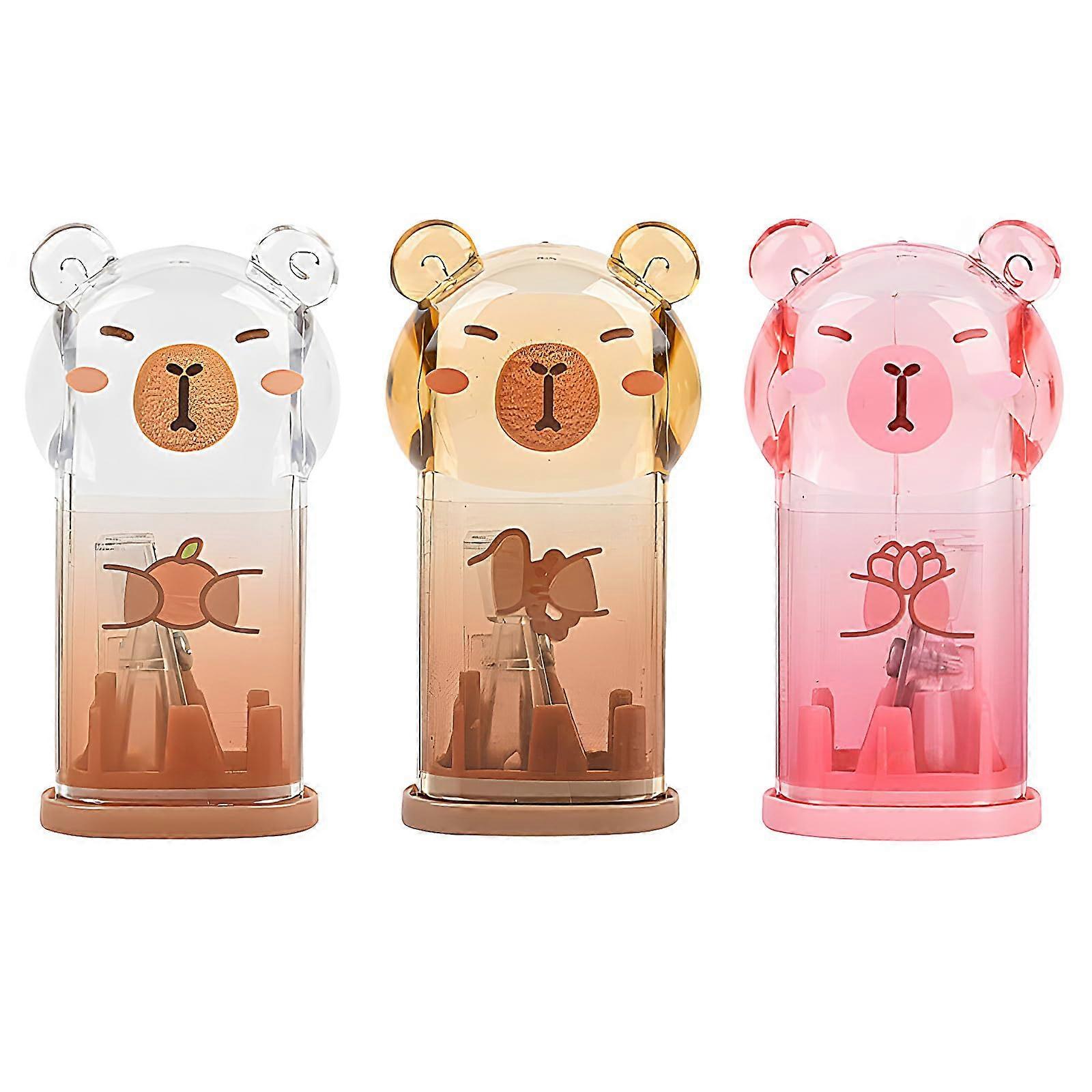 Cute Capybara Stationery Set Kawaii School Supplies with 3 Capybara Pencil Sharpeners for Office and Home Use