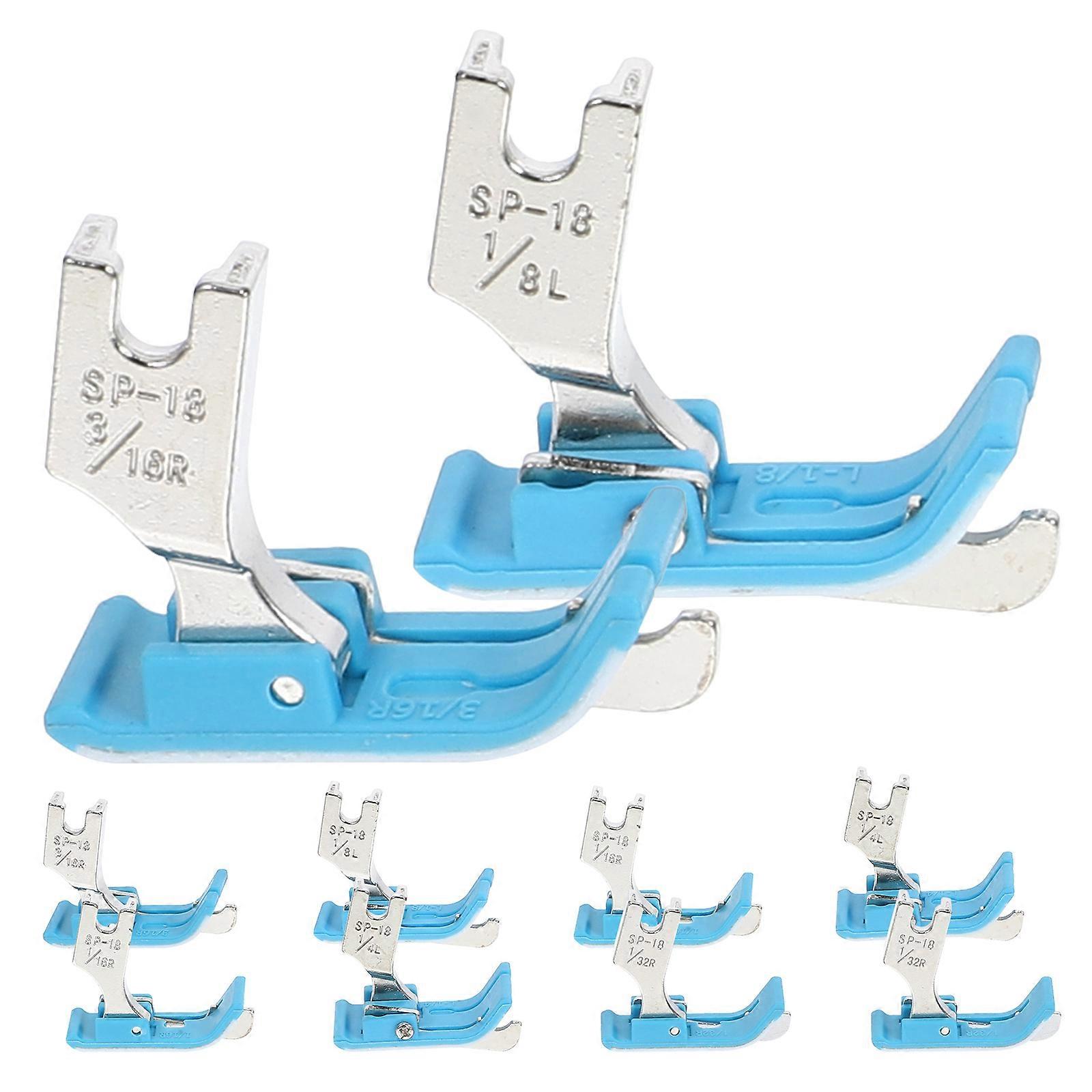 10pcs Narrow Industrial Presser Feet with Built in Thread for Accurate Edge Sewing – Compatible with Singer & Various Industrial Machines –