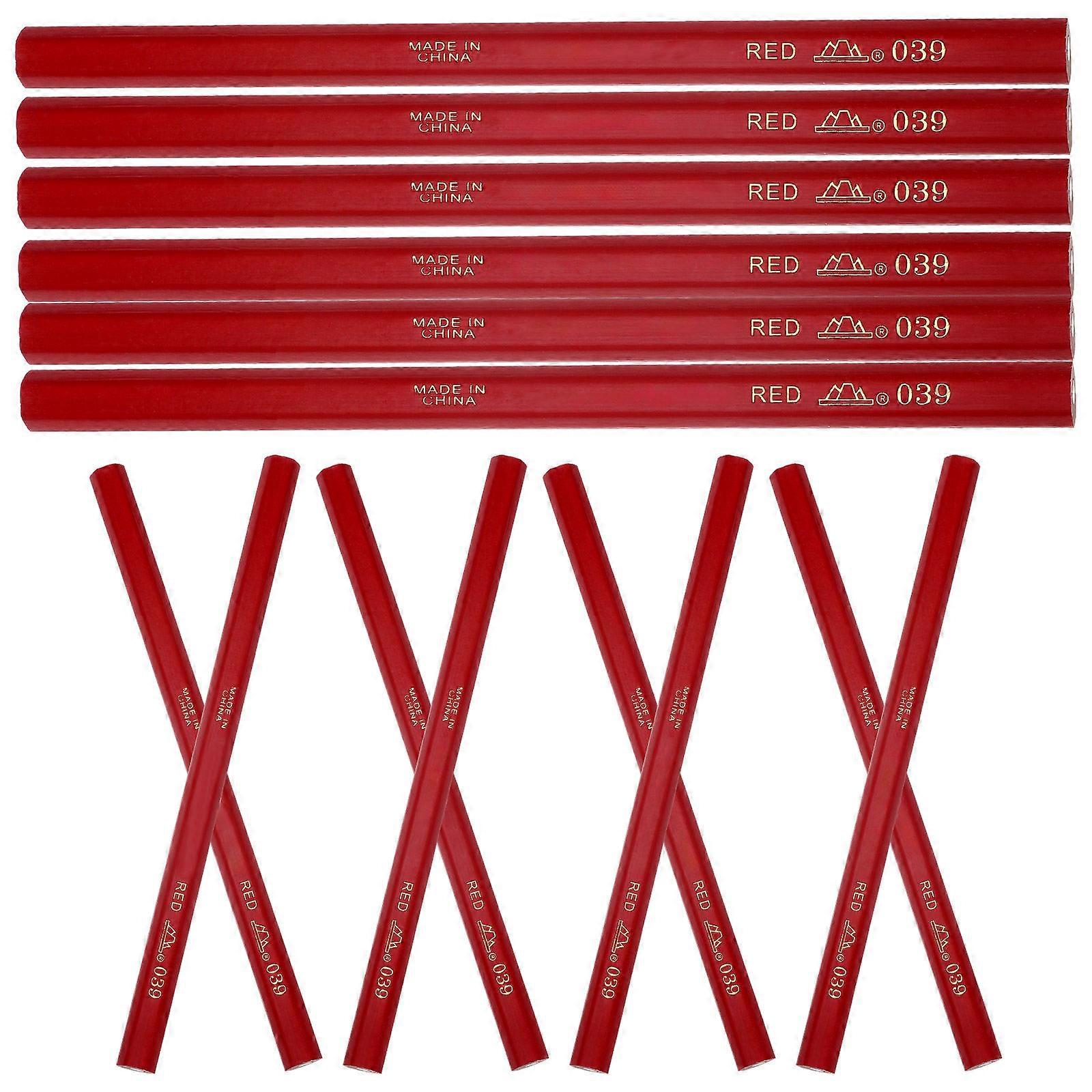 Engineering Pencil for Architectural Design Writing Drafting Red 17.60X0.73X0.73CM Wood 20Pack