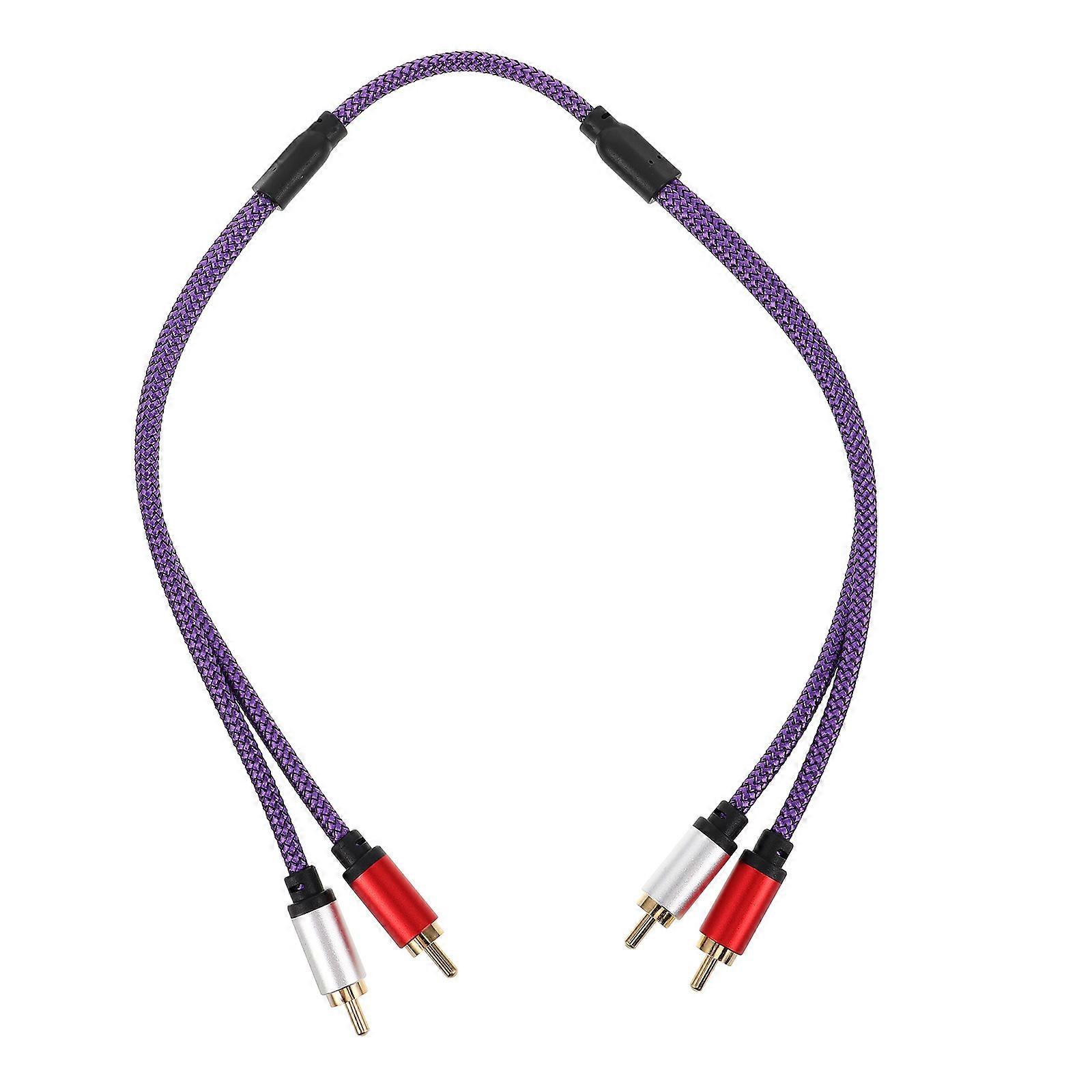 Purple Audio Cable for Car Use with Stable Signal Transmission Iron and Rubber Durable and Compact 6.5ft