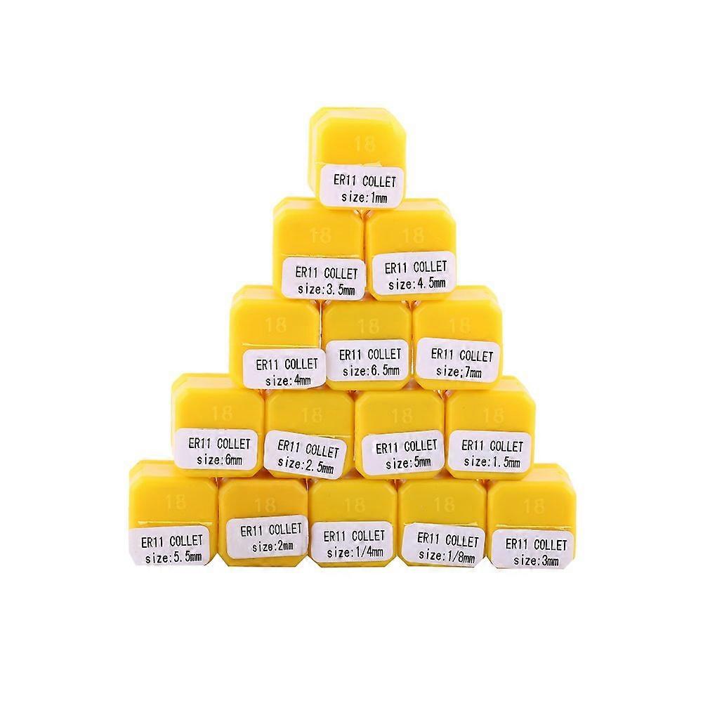ER11 Spring Collet Set 1-7 mm 1/8 Inch 1/4 Inch for Engraving Milling Turning Tools, Elasticity Chuck for CNC Machines