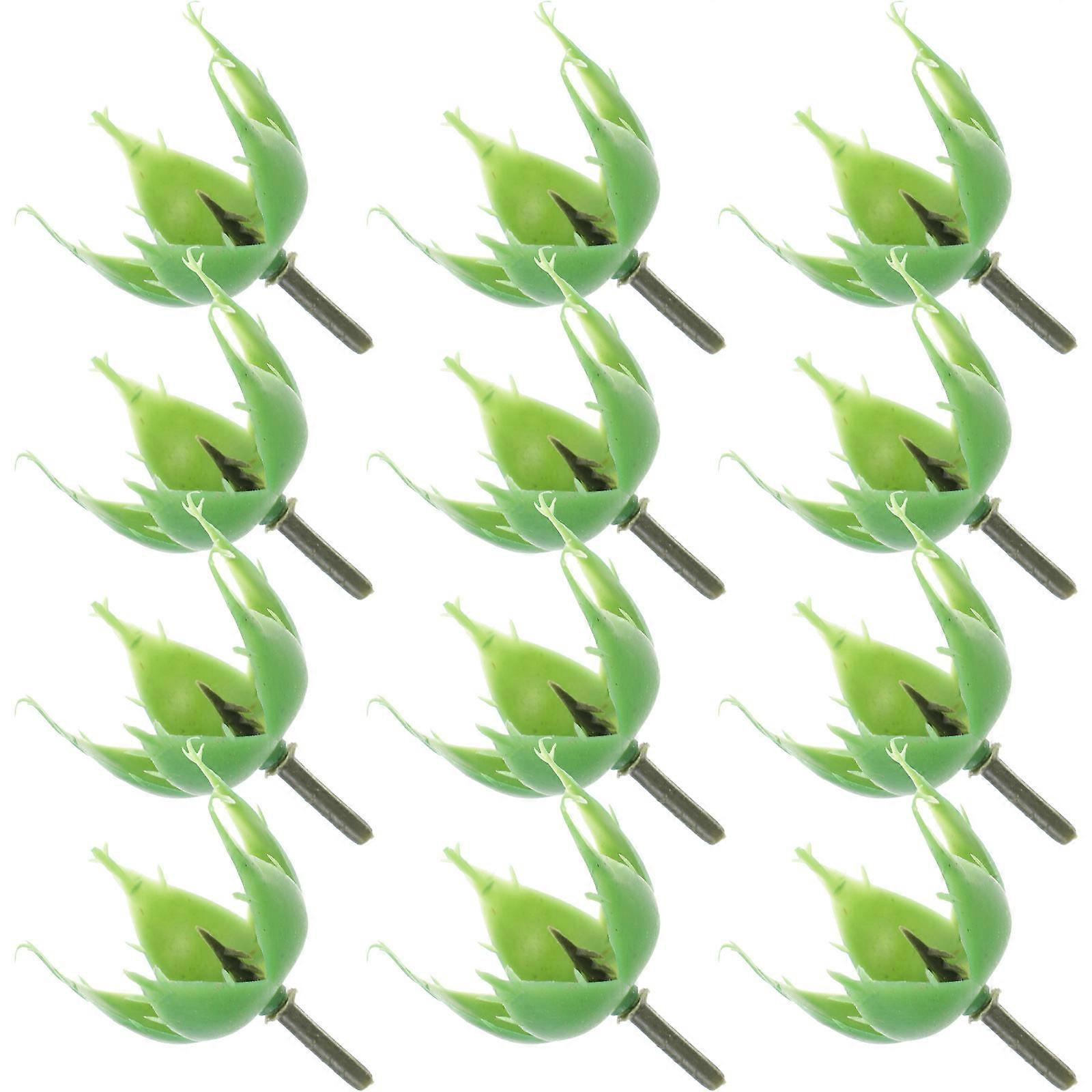 100pcs Artificial Flower Calyxes for DIY Soap Flowers – Elegant Floral Heads for Crafts and Home Decor – Easy to Use for Stem Passage