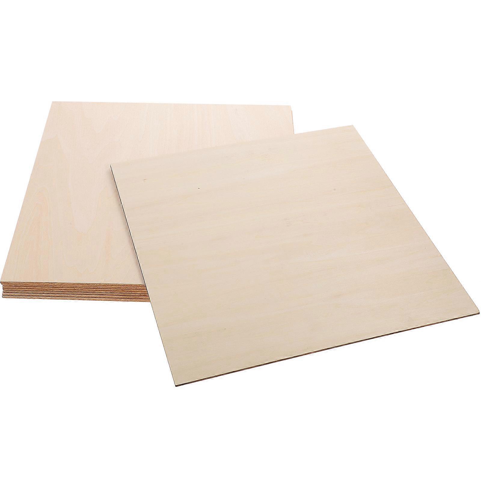 10Pcs Beige Basswood Planks for DIY Crafts Smooth Unfinished Wood Slices for Painting and Decorating