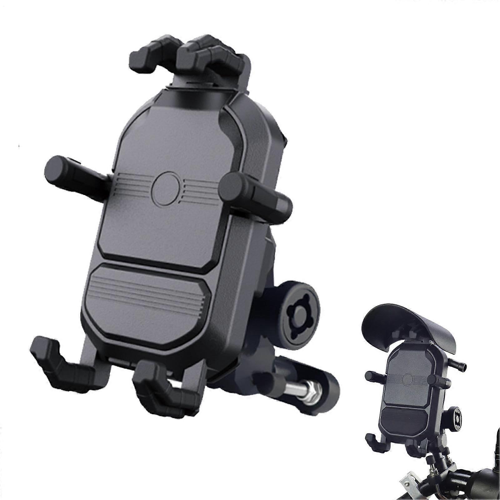 Motorcycle handlebar phone mount, shockproof navigation holder for travel