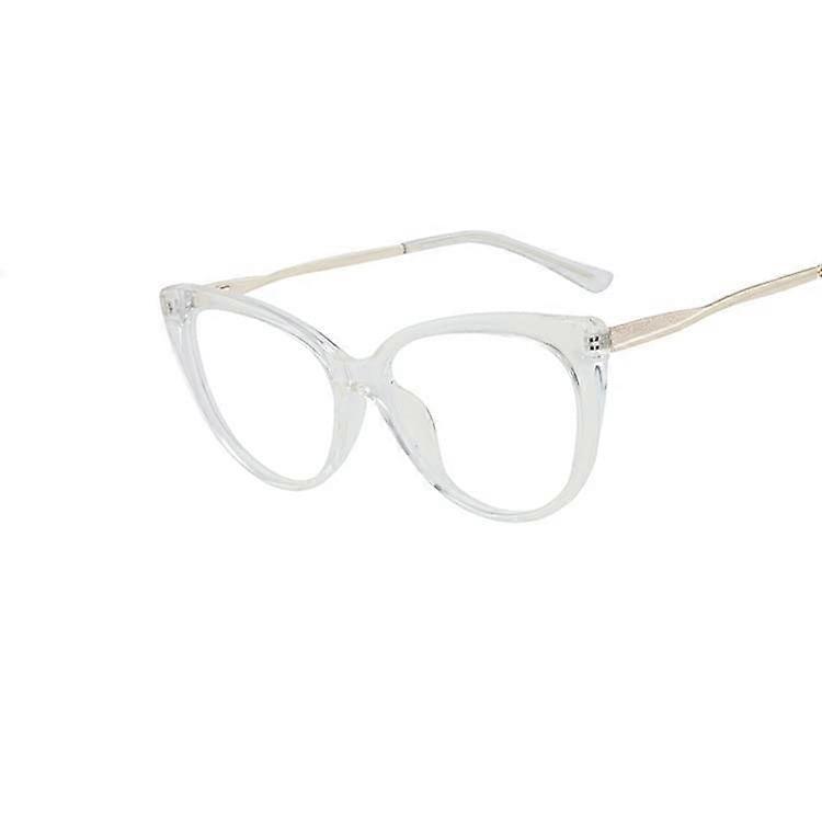 Stylish Cat Eye Reading Glasses for Women, TR Frame, Blue Light Blocking Computer Readers, AntiGlare Presbyopia Glasses (Color: Clear, Size: 0.00)