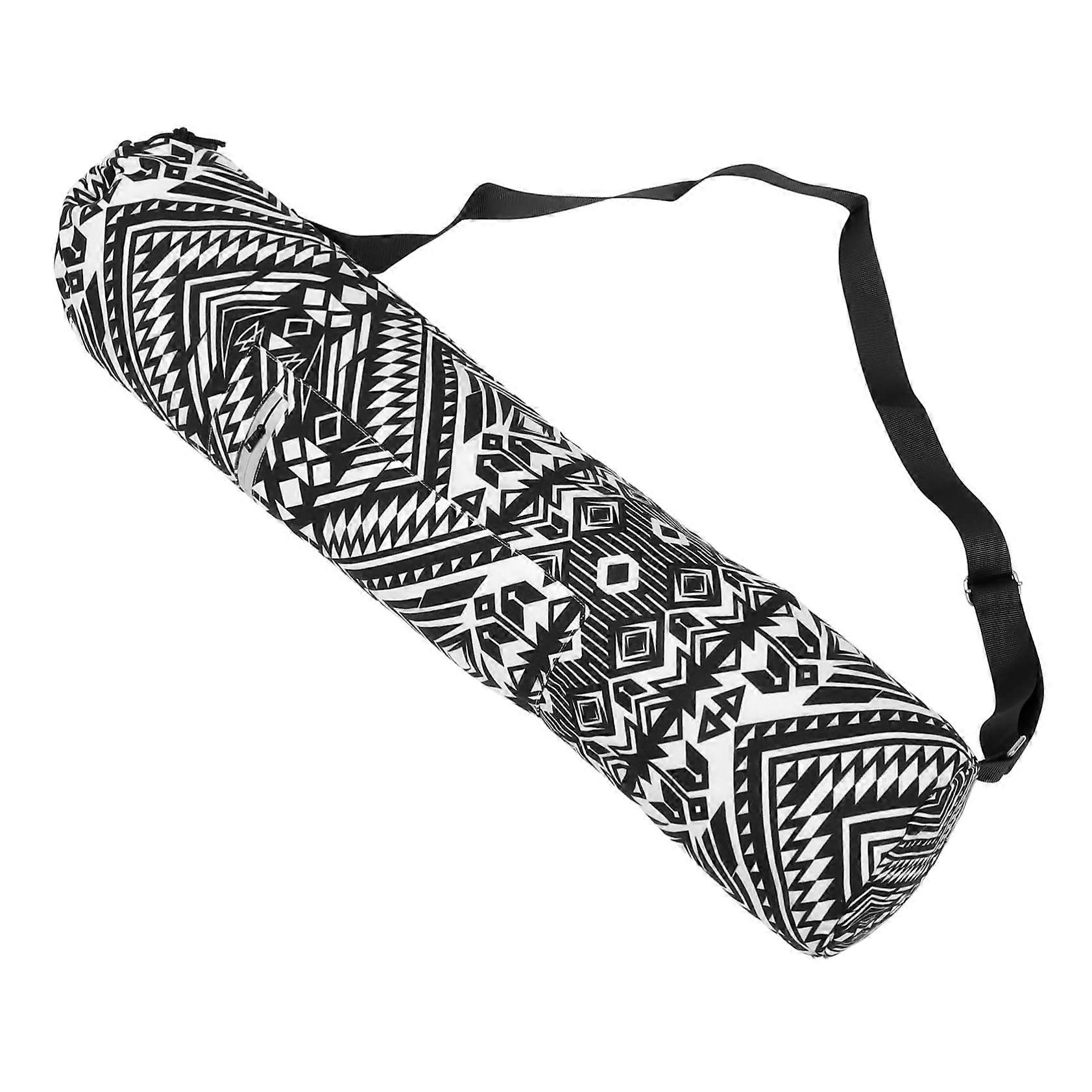Yoga Mat Storage Bag with Adjustable Shoulder Strap, Durable Lightweight Canvas, Multi-Color Design, 80x25cm for Fitness and Meditation