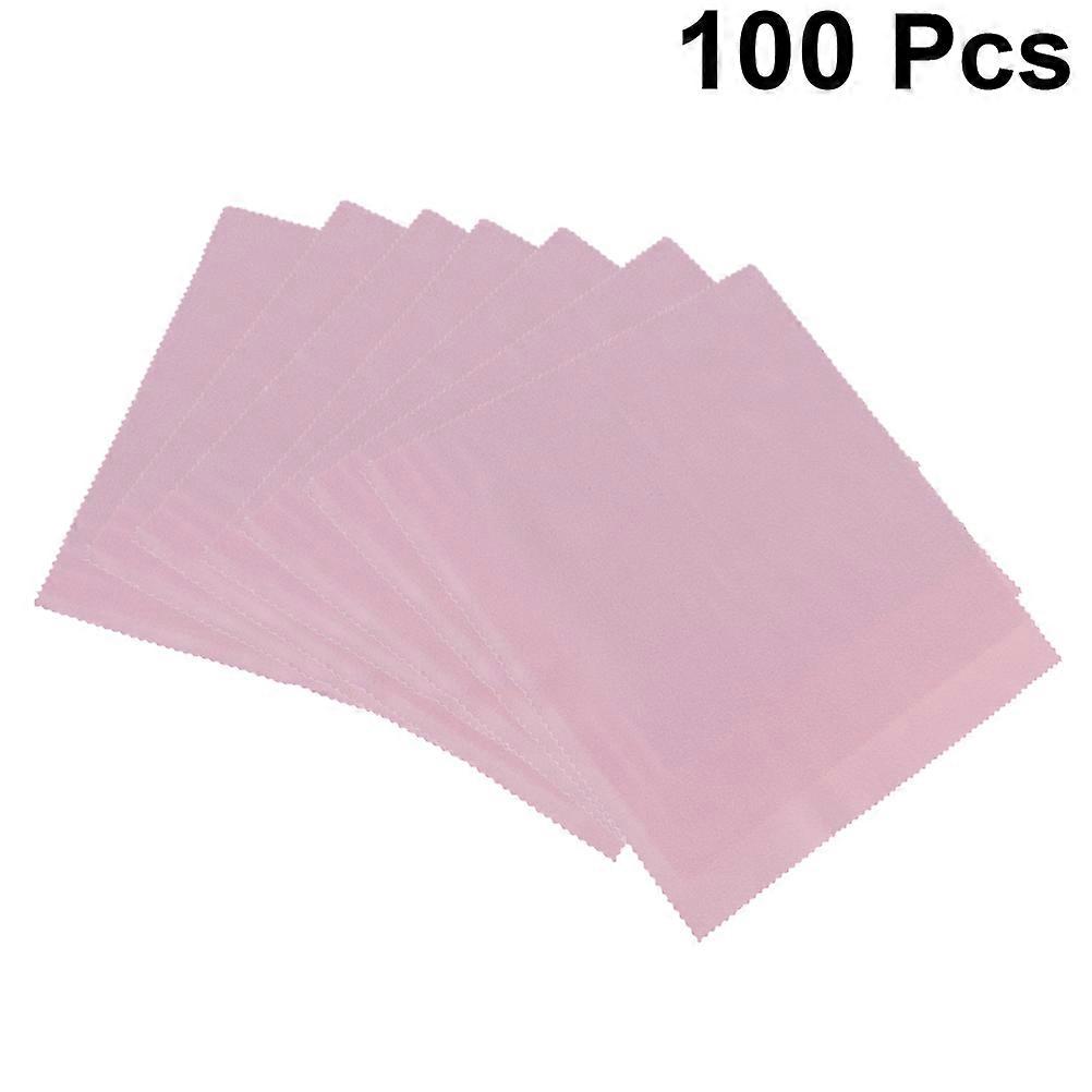 Durable Microfiber Cleaning Cloth for Glasses Screens Lint Free Soft Reusable 10x10cm Pink