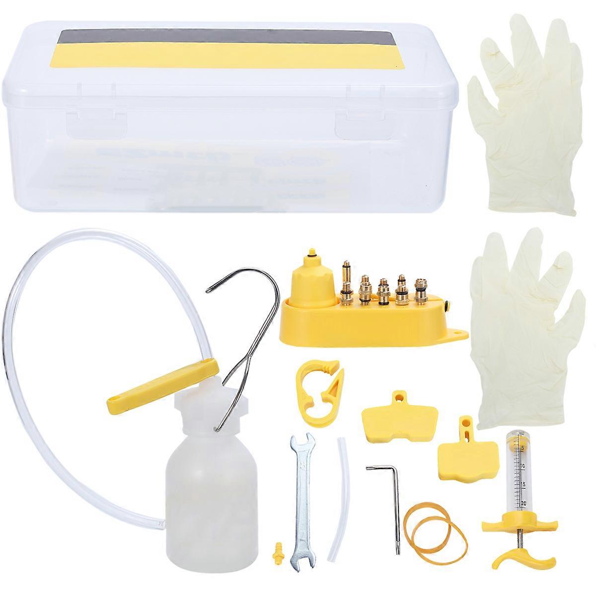 Hydraulic Bike Brake Bleed Kit Anti-corrosion Cylinder For Mechanics 1Set