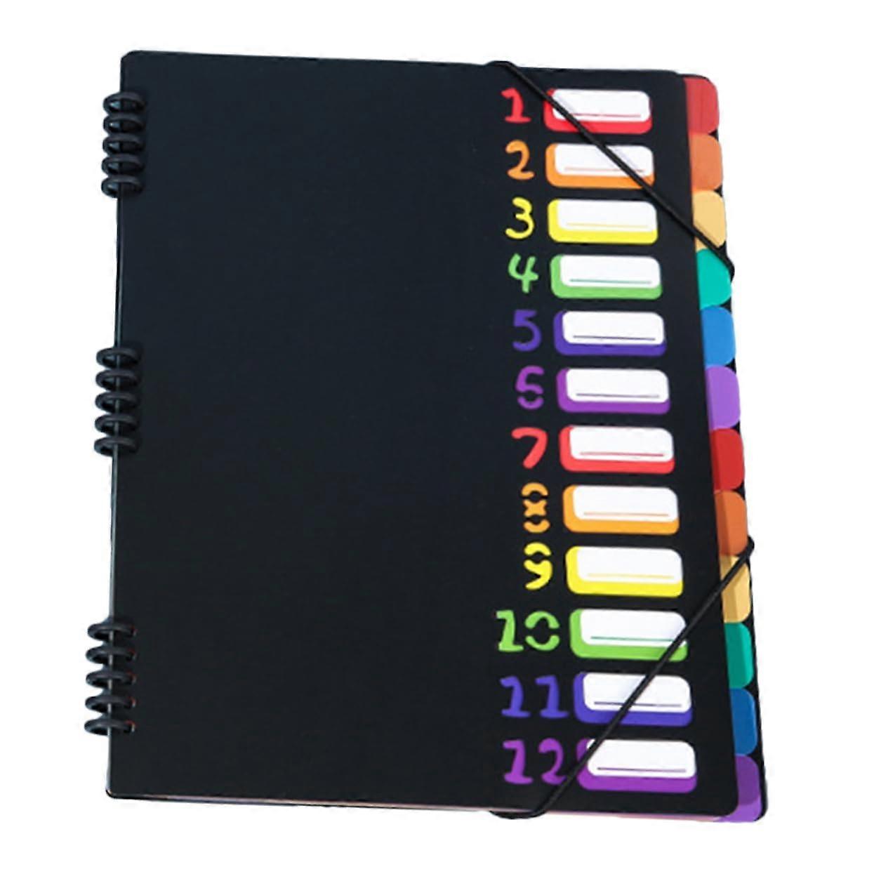 Folder Information Book, Multi-Organizer with Pockets, Blue and Purple File Folders, Colorful Document Organizers, Letter Size