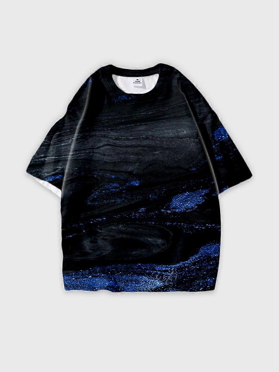 T-shirt round neck Pattern loose short sleeve B783