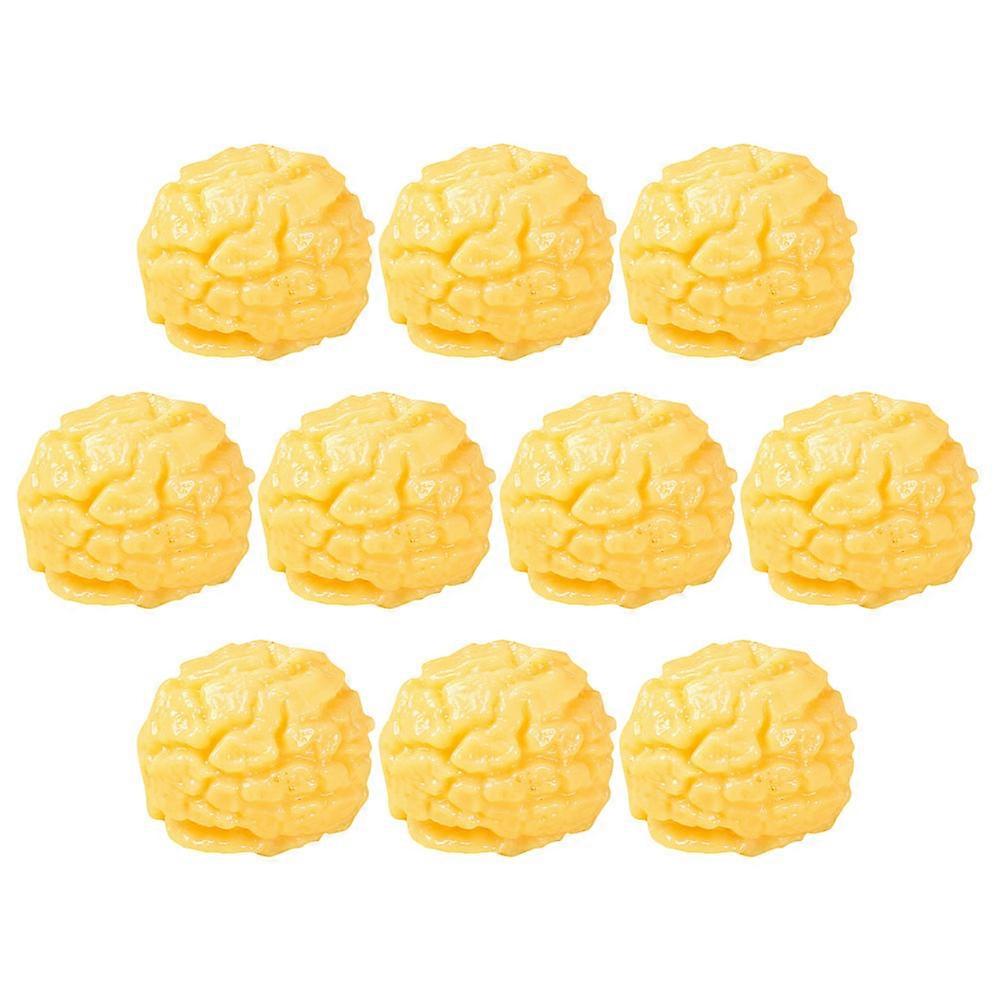 Golden PVC Simulated Popcorn Props for Decoration 10pcs Lifelike Artificial Snack Food Models